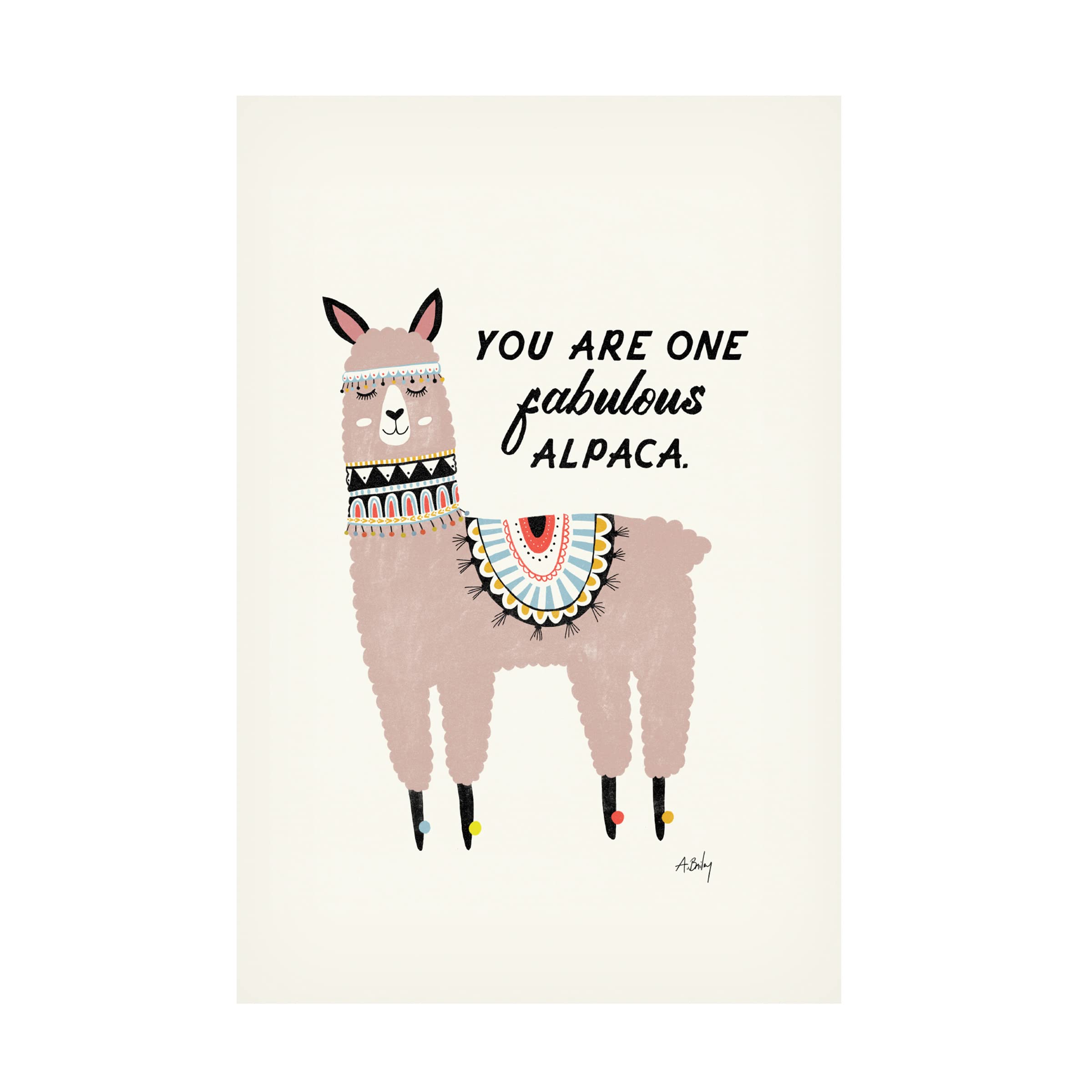 Annie Bailey Art 'Fabulous' Canvas Wall Art Print - Modern Home Decor for Living Room, Bedroom & Office