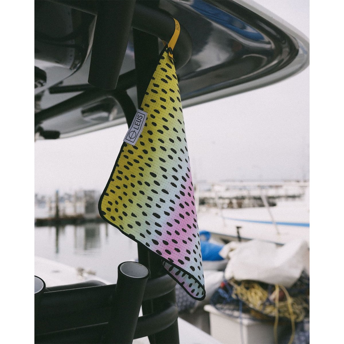 Premium Rainbow Trout Fishing ECO Towel - Quick Dry, Odor Resistant Microfiber for Anglers - Perfect for Fishing Trips, Boat Use & Outdoor Adventures