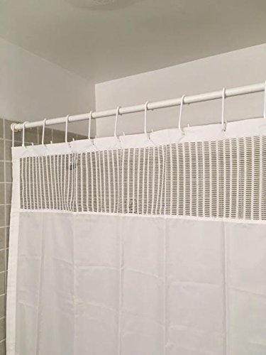 Extra Long Shower Curtain Hooks 6.5 Inch - Heavy Duty Rustproof Bathroom Accessories for Shower Liners, Drapes & Rods - Perfect for Large Showers, Bathtubs & Spa Areas