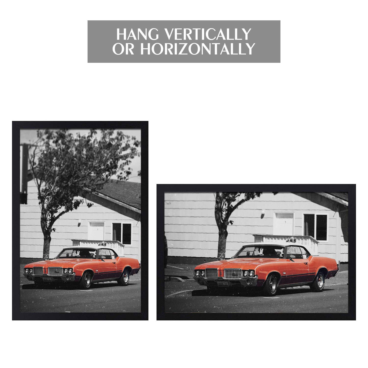 12x18 Poster Frame Set of 8 - Golden State Art Wall Display Frames with Plexiglass & Engineered Wood, Horizontal or Vertical Hanging with Sawtooth Hangers - Perfect for Home Decor, Office Art Display & Photo Gallery Wall Arrangement