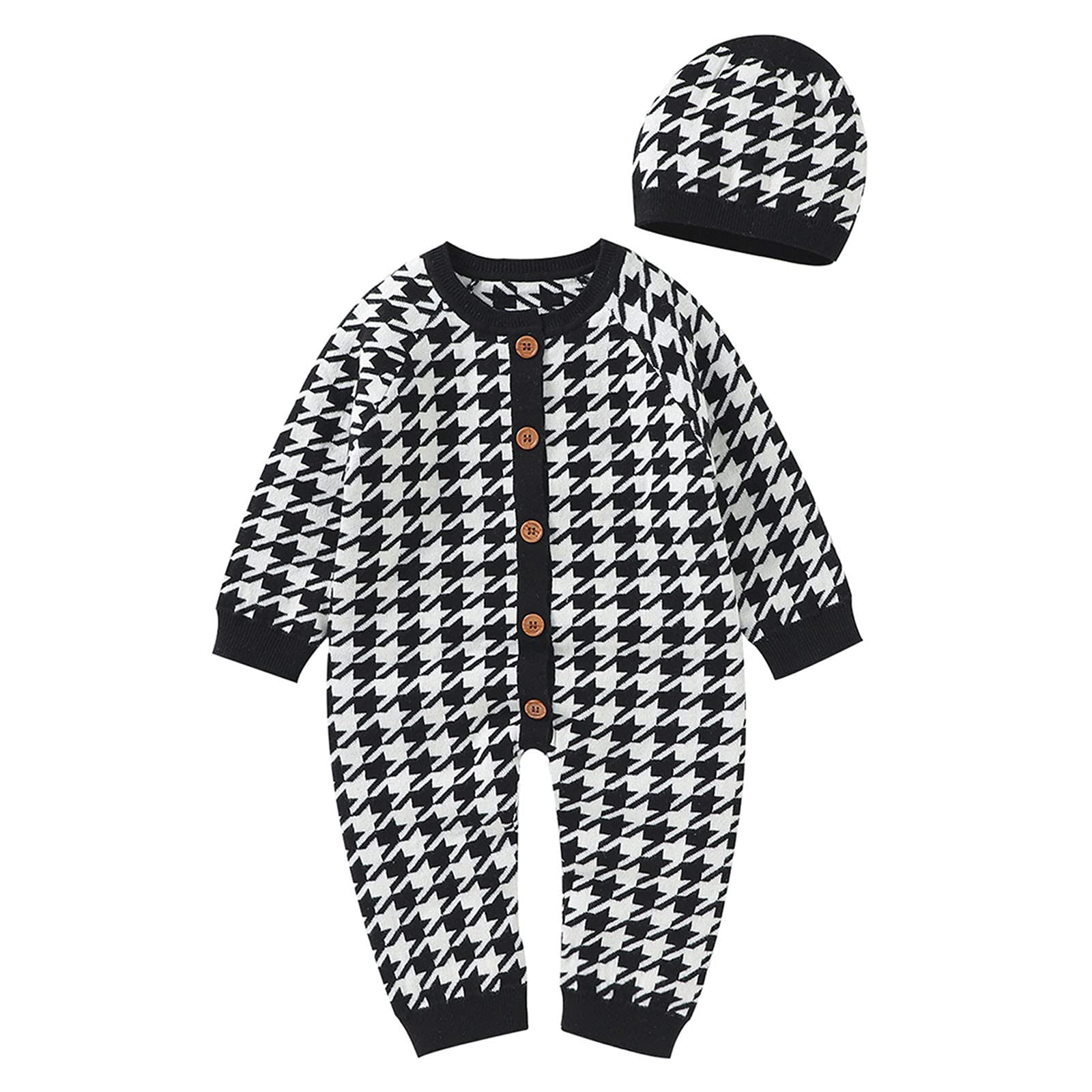Soft Cotton Knitted Baby Romper Set with Hat - Cute Outfits for Boys & Girls | Perfect for Newborn Photos, Playtime & Special Occasions