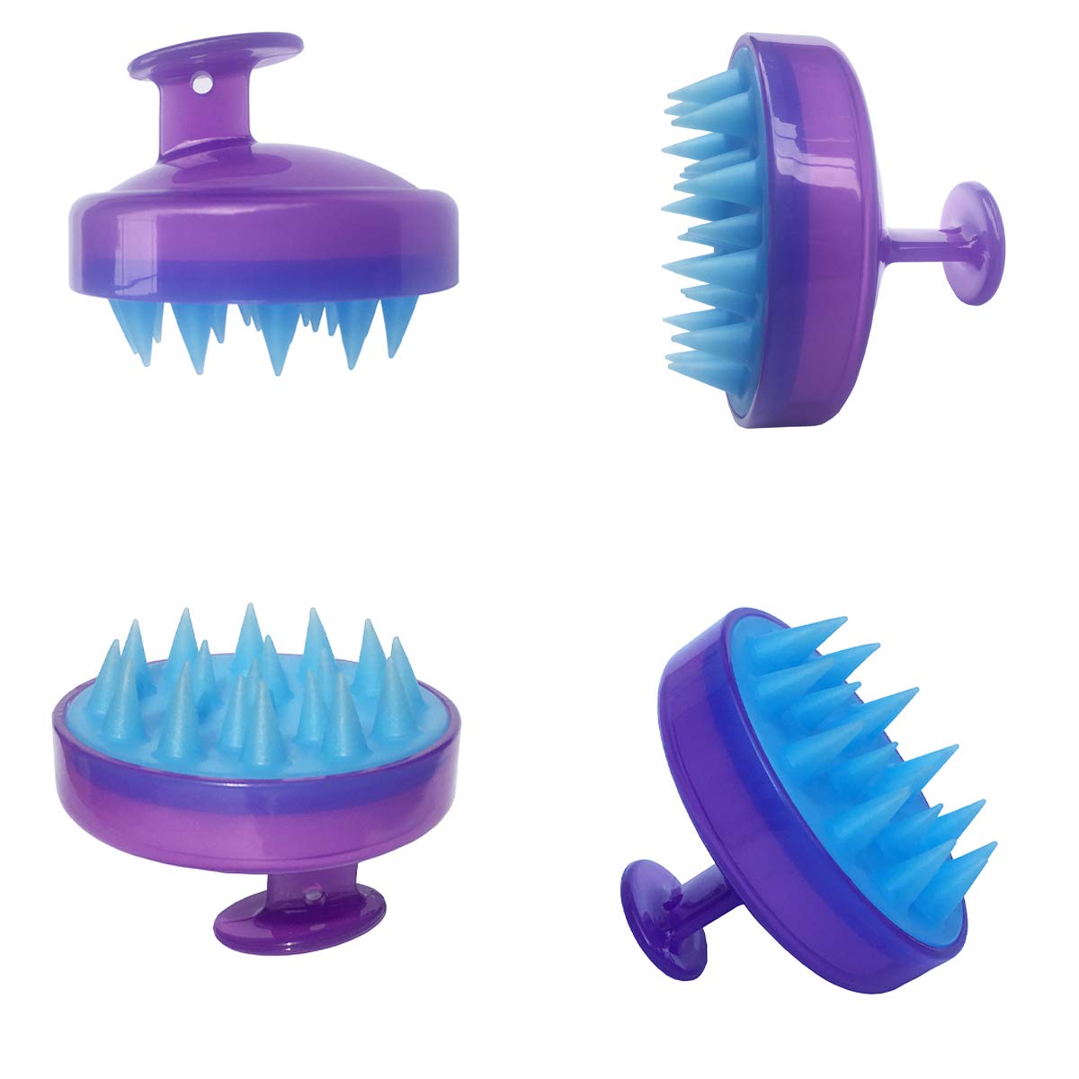 Soft Silicone Hair Shampoo Brush - Manual Scalp Massager for Dry & Wet Hair - Promotes Hair Growth & Relaxation - Perfect for Shower, Spa & Home Hair Care Routine