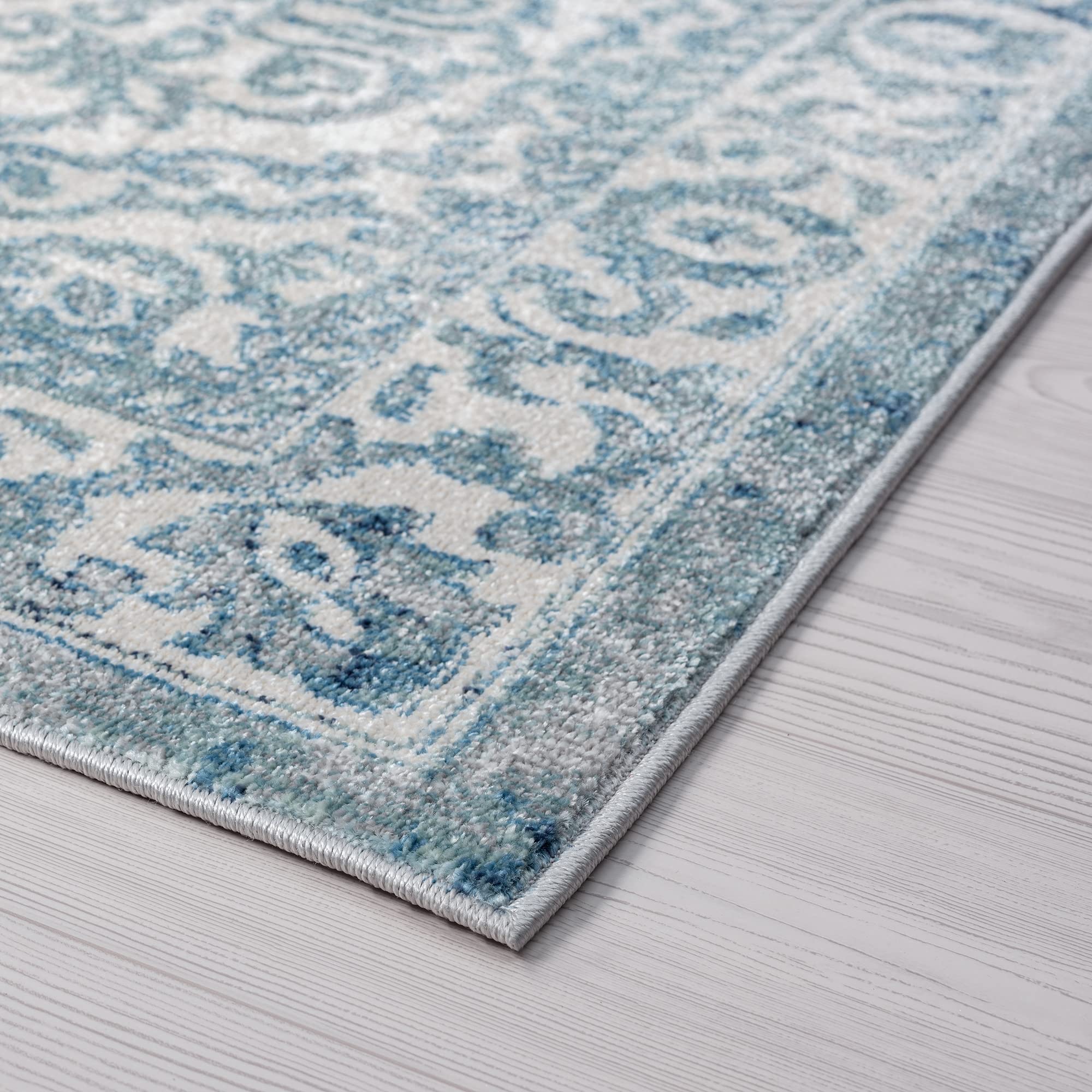 Tayse Geraldine Gray Large 9x12 Area Rug - Traditional Floral Carpet for Living Room, Dining Room, Bedroom, Kitchen & Entryway - Soft & Durable Home Decor - Perfect for Cozy Living Spaces & High-Traffic Areas
