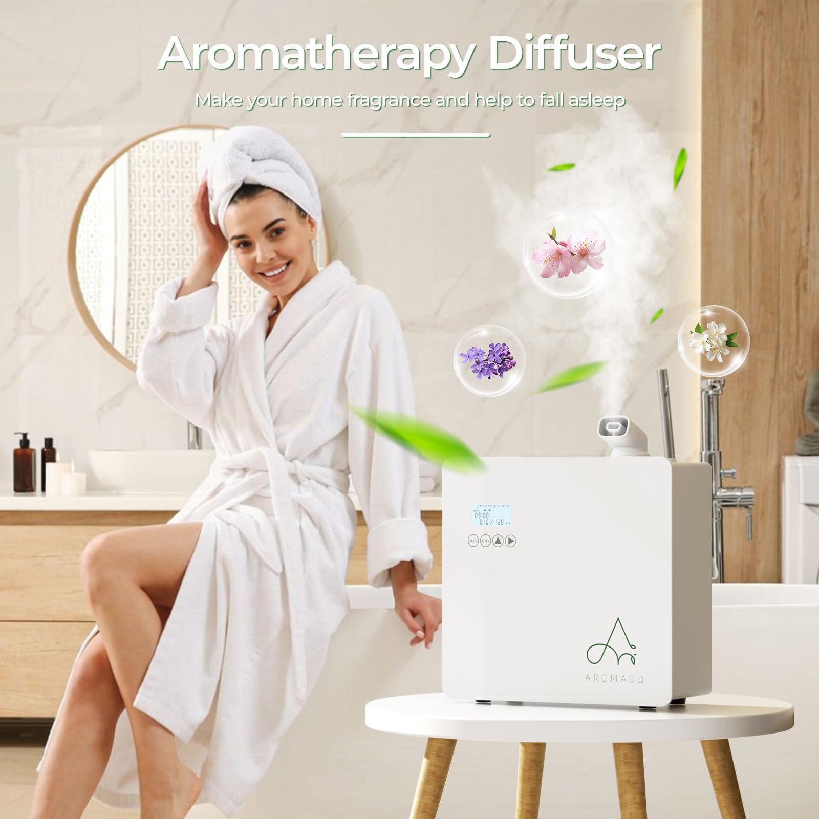 2025 Upgraded 3500 Sq.Ft Smart Scent Diffuser - Whole House & Commercial HVAC Aroma System, Waterless Essential Oil Diffuser with Cold Air Technology, 600ML Large Capacity for Home, Office, Hotel, Spa | Create Relaxing Ambiance & Eliminate Odors