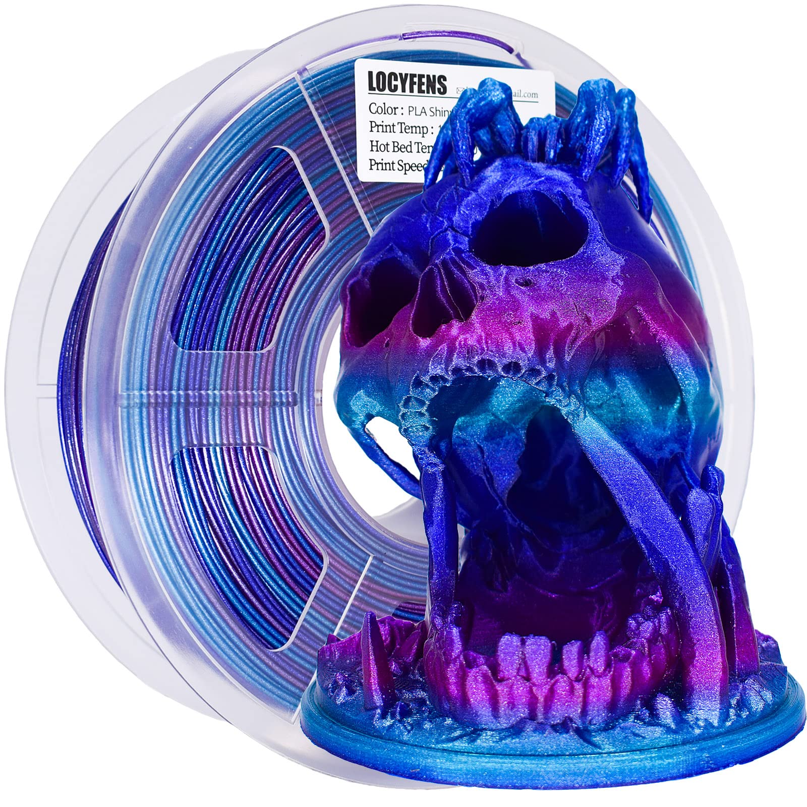 Premium Rainbow Color-Changing PLA 3D Printer Filament 1.75mm - High Precision +/-0.02mm, 1kg/2.2lbs Spool - Perfect for Vibrant 3D Prints, Cosplay Props, DIY Crafts & Home Decor Projects