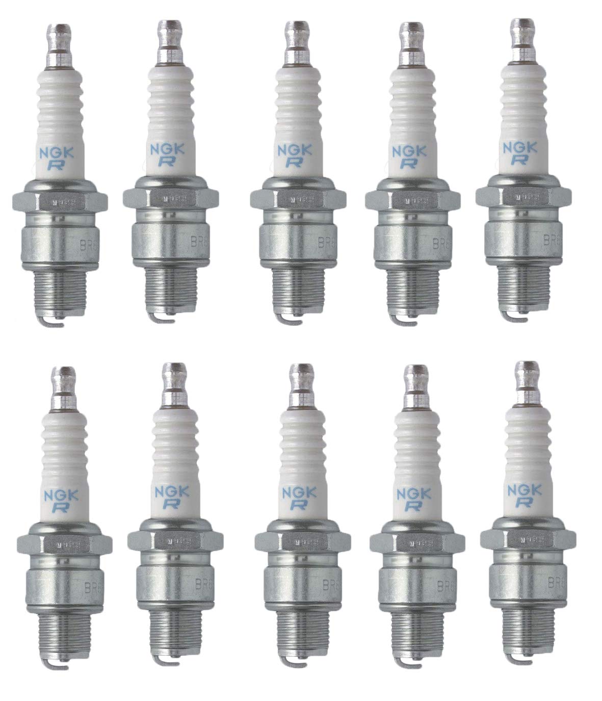 (10-Pack) NGK BR6HS Spark Plugs (Stock #3922) - High Performance Ignition Plugs for Cars, Motorcycles, ATVs & Small Engines - Perfect for Tune-Ups & Engine Maintenance