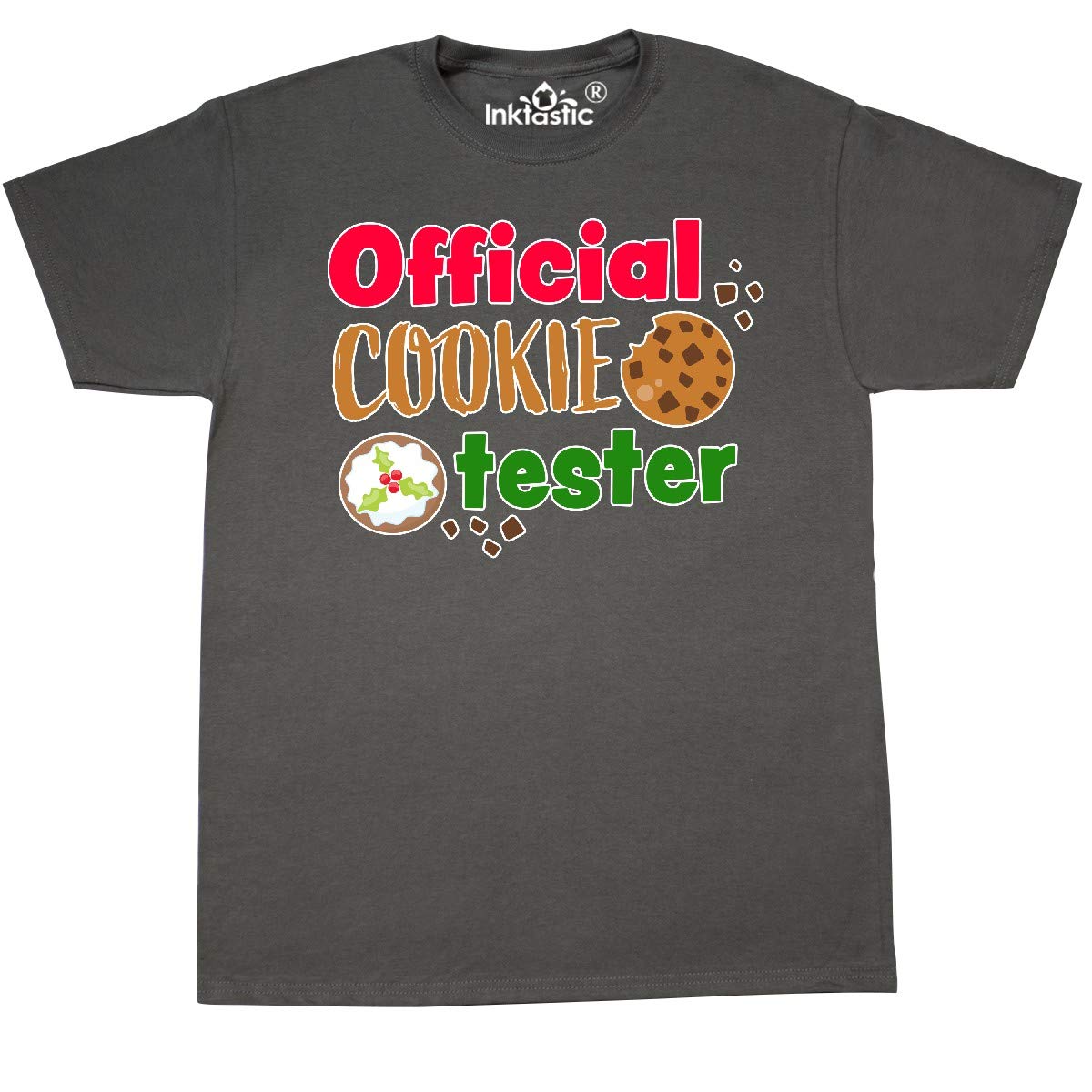 Inktastic Official Cookie Tester Christmas Cookies T-Shirt - Funny Holiday Baking Gift for Cookie Lovers & Christmas Party Outfit