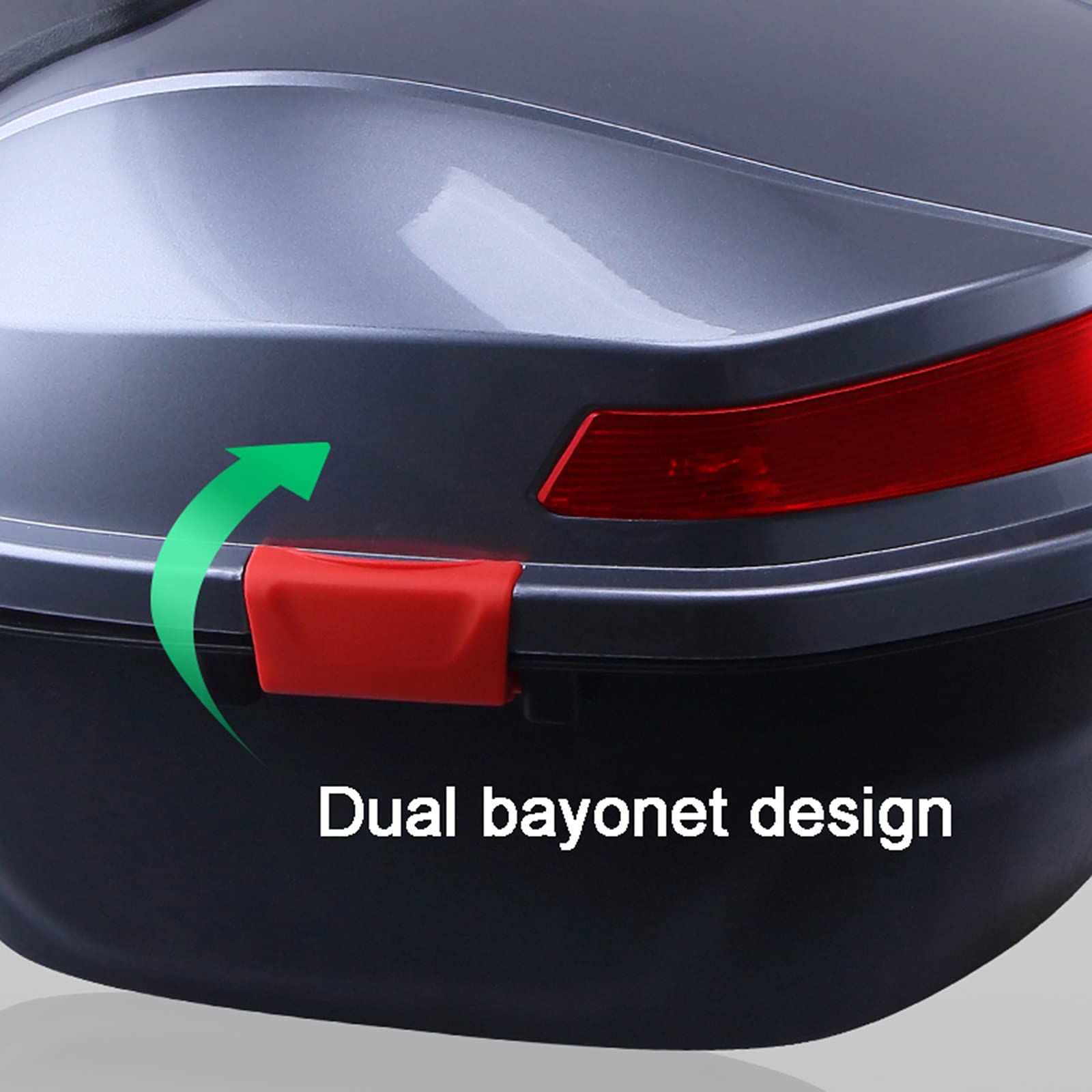 Motorcycle Trunk Box - Matte Black Storage Case for Scooter & Bike - Outdoor Riding Accessory