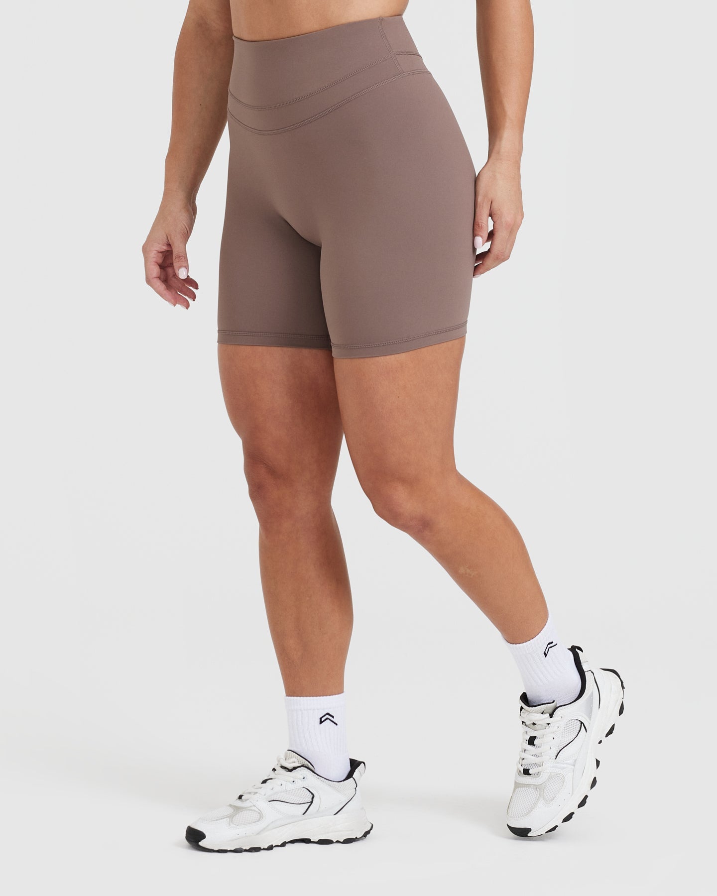 High Waisted Shorts for Women - Cool Brown | Comfortable & Stylish | Perfect for Summer, Beach, Gym & Casual Wear