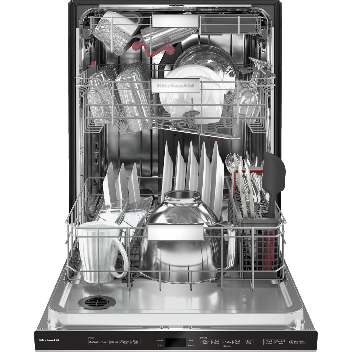 KitchenAid 24 Inch Built-In Dishwasher with Third Rack FreeFlex™ Technology - KDPM604KPS - Perfect for Large Families & Entertaining Guests
