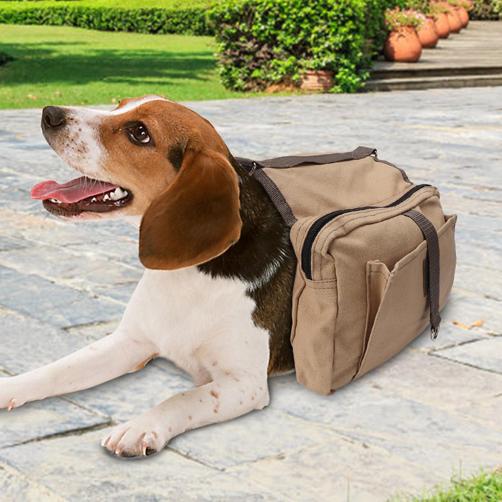 Durable Dog Hiking Backpack - Adjustable Saddlebags Pack for Small Medium Large Dogs - Outdoor Vest for Travel, Camping & Adventure - Perfect for Hiking, Beach Trips & Daily Walks