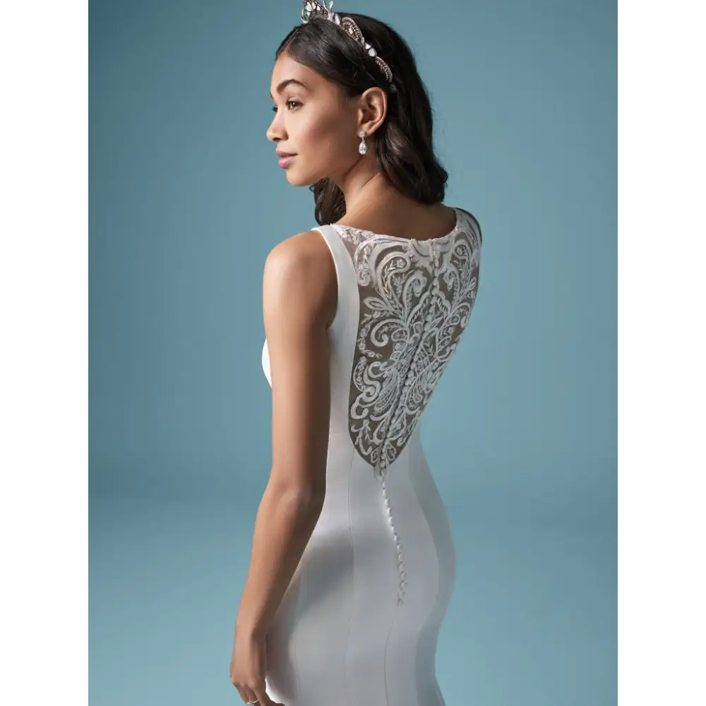 All Ivory (gown with Ivory Illusion) (pictured) Size
