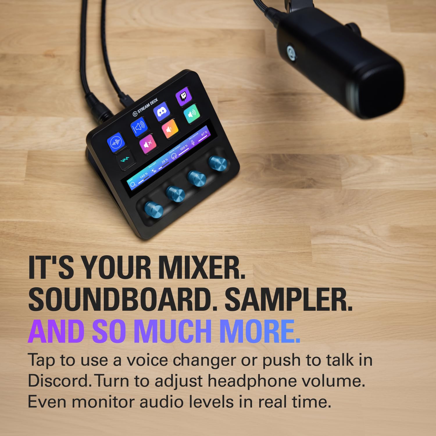 Elgato XLR Dock - Professional XLR-to-USB Microphone Interface with 75dB Gain, Phantom Power & Clipguard - Customizable Audio Mixer for Stream Deck+ (Mac/PC) - Perfect for Podcasting, Live Streaming & Content Creation