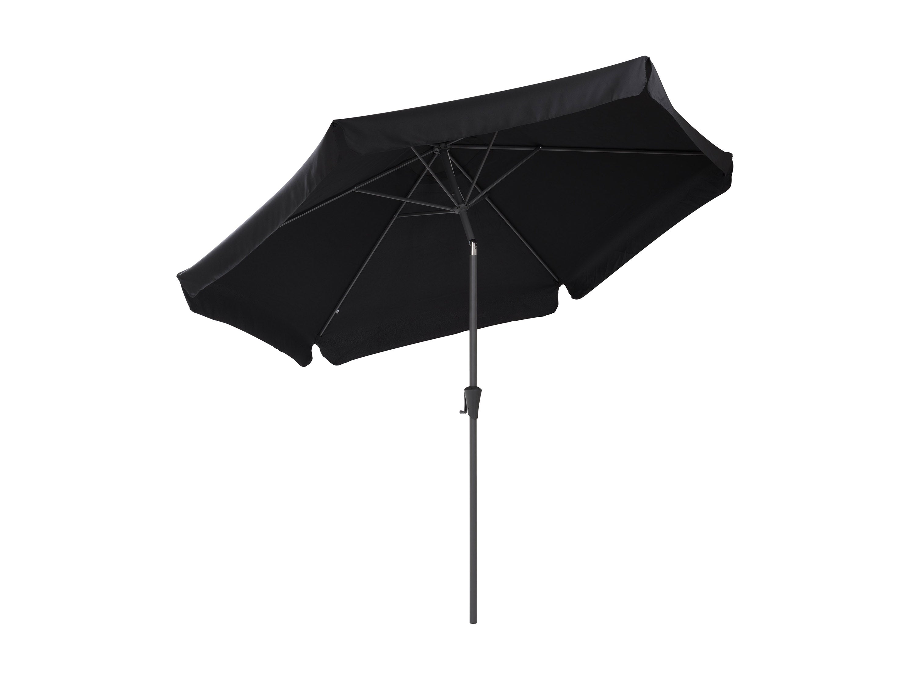 10ft Round Black Patio Umbrella - Outdoor Sun Shade for Garden, Poolside, Deck, and Backyard - UV Protection & Water Resistant