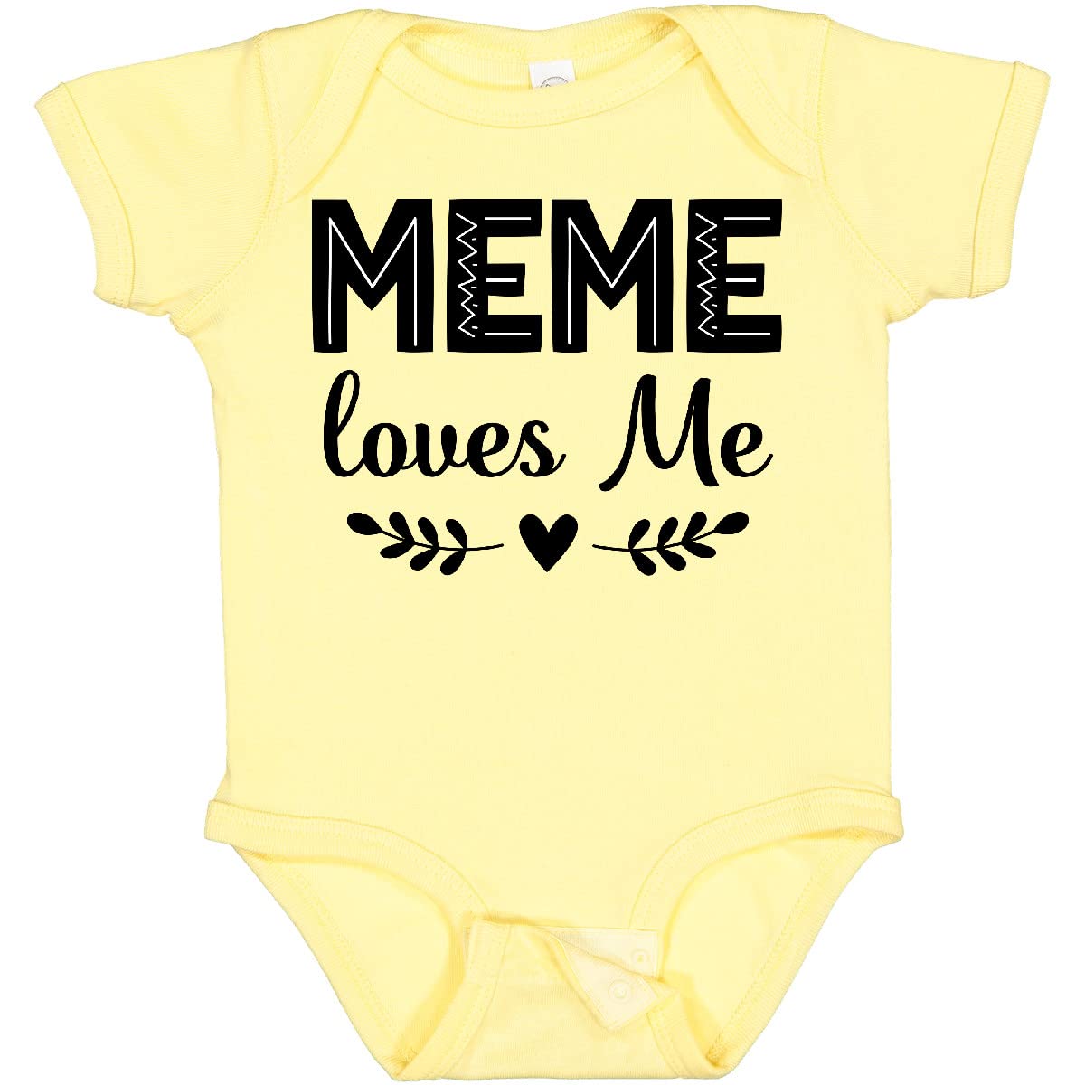 Inktastic Meme Loves Me Baby Bodysuit - Cute Funny Infant Onesie for Boys & Girls - Perfect for Family Photos, Playdates & Everyday Wear