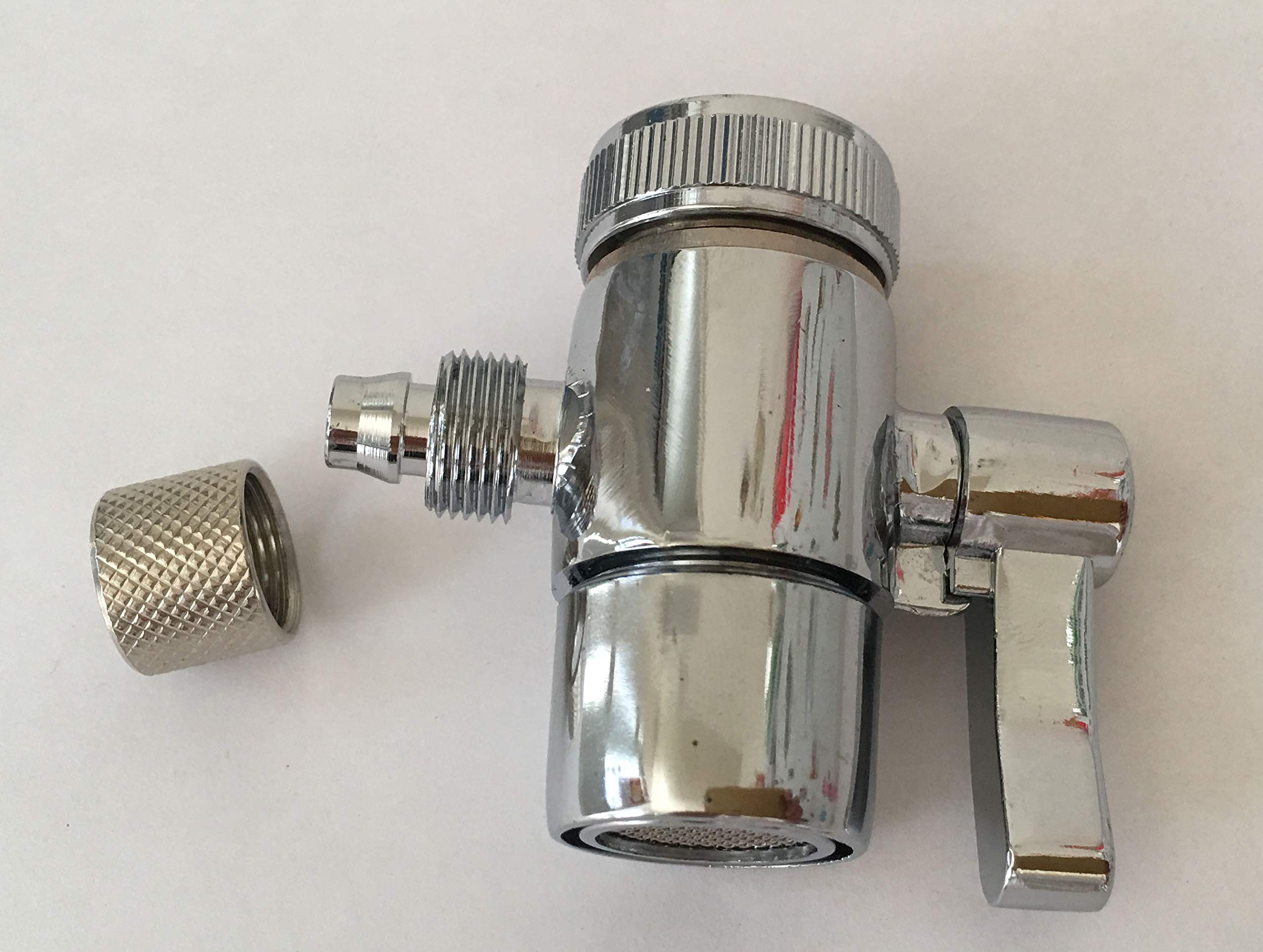 Malida 3/8 Inch O.D. Countertop Faucet Adapter Kit - Water Filter Diverter Valve for Kitchen & Bathroom Sink - Compatible with Above Counter Filtration Systems & Sprayer Attachments (Ideal for RO Systems, Under Sink Filters & Drinking Water Purification)