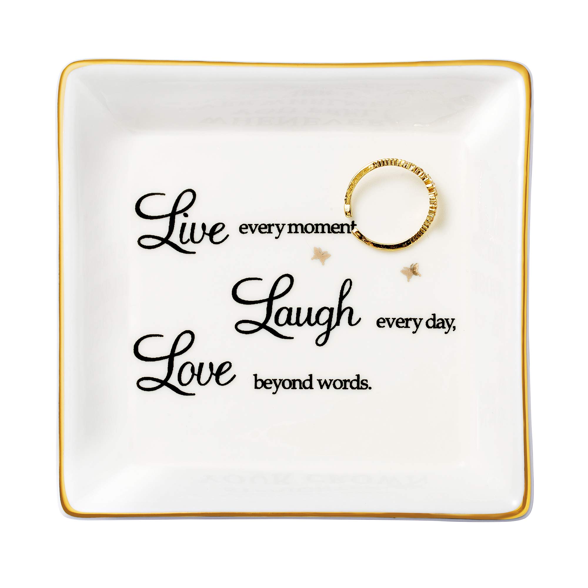 Birthday Gifts for Women - Inspirational Jewelry Trinket Dish Holder for Best Friend, Mom, Sister, Daughter - Perfect for Mother's Day, Thanksgiving, Christmas - Ideal for Home Decor, Vanity Organizer, and Gift Giving
