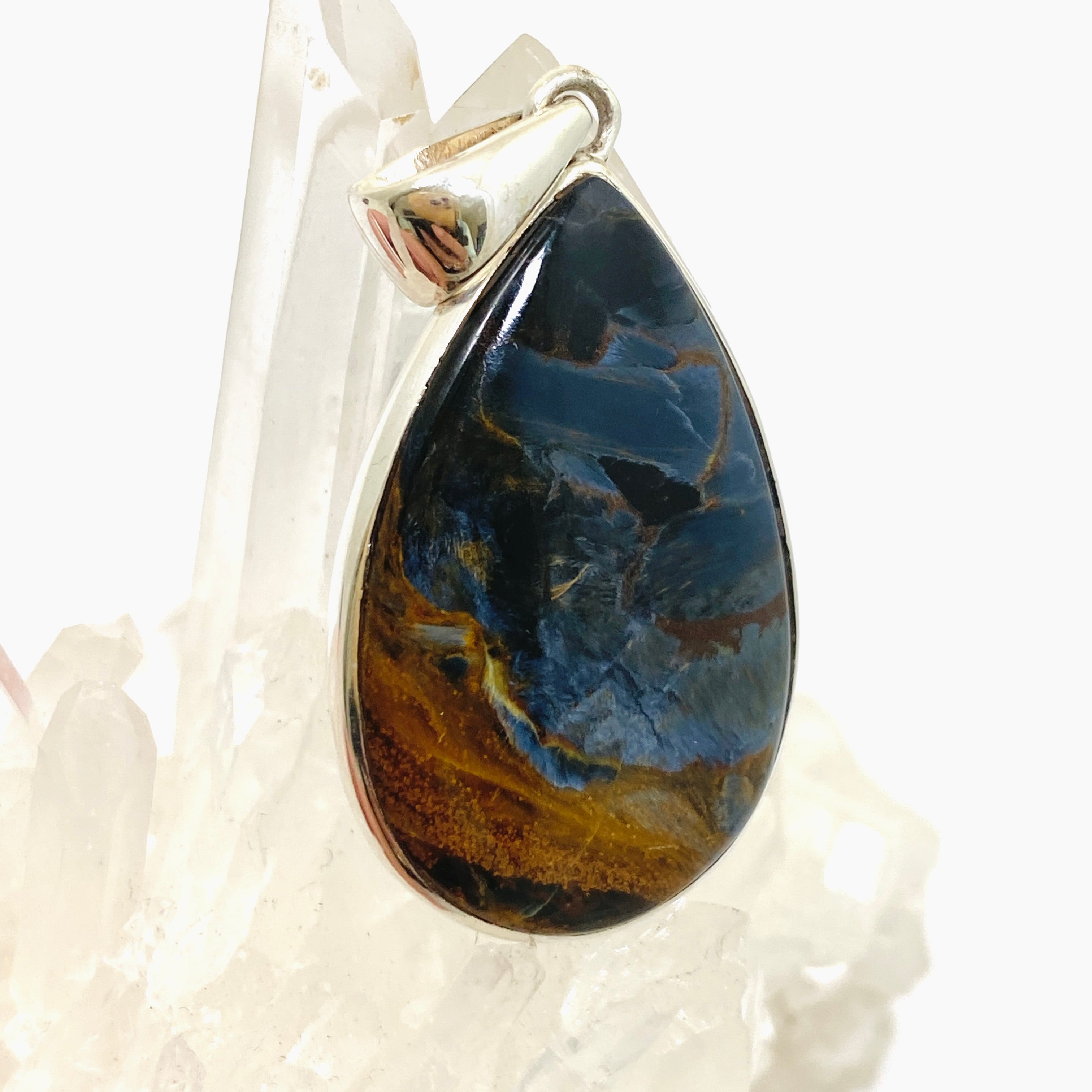 Natural Pietersite Teardrop Cabochon Pendant PPGJ1063 - Handmade Gemstone Jewelry for Women, Gift for Her - Perfect for Meditation, Energy Healing & Spiritual Practices