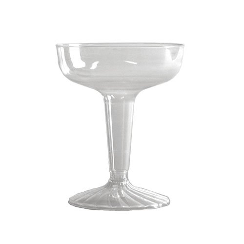 Comet Plastic Champagne Flutes - Set of 6 Shatterproof Clear Disposable Glasses for Weddings, Parties & Outdoor Events