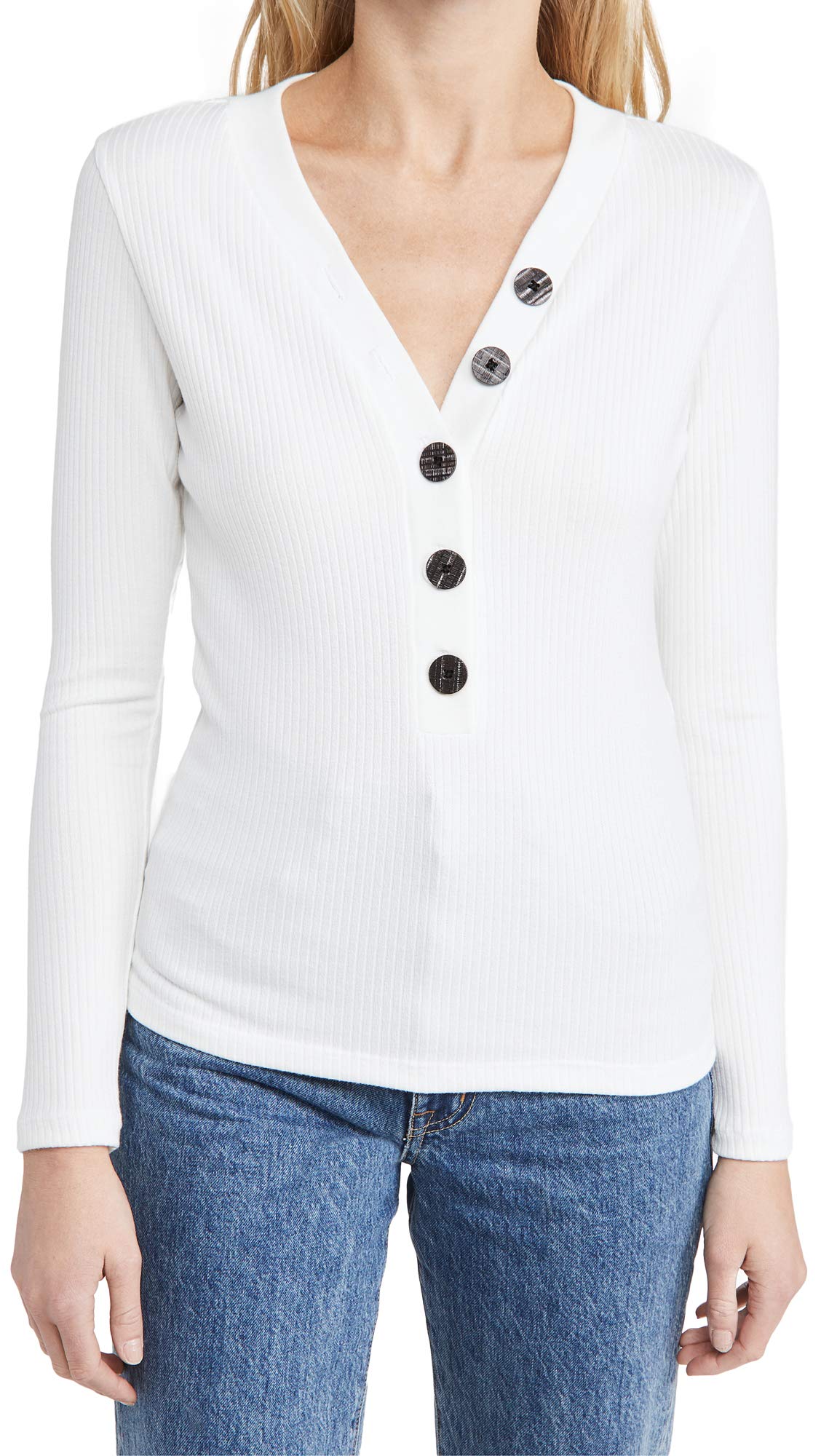 Women's Long Sleeve Ribbed T-Shirt - Soft Stretch Comfort Fit Casual Top for Everyday Wear | Perfect for Layering, Office, and Weekend Outfits