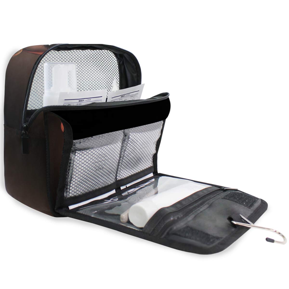 Portable Hanging Toiletry Bag for Travel - Waterproof Cosmetic Organizer with Sturdy Hook for Men & Women | Perfect for African American Women's Hair & Skin Care Products | Ideal for Camping, Gym & Vacation