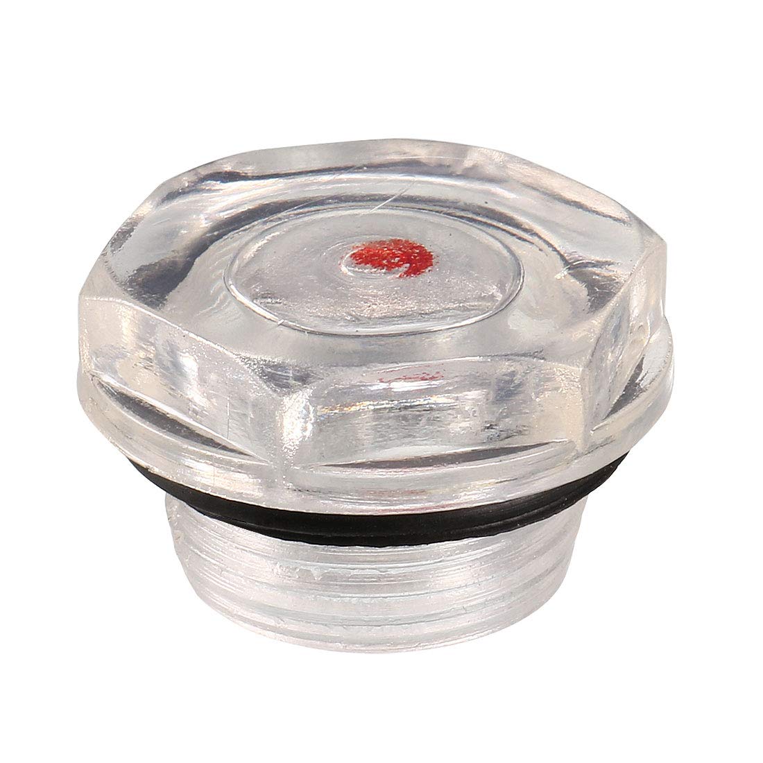 20mm Male Threaded Plastic Oil Liquid Level Gauge Sight with O-ring for Air Compressor Fittings - Durable Plastic Sight Glass for Industrial Equipment, Hydraulic Systems & Machinery Maintenance