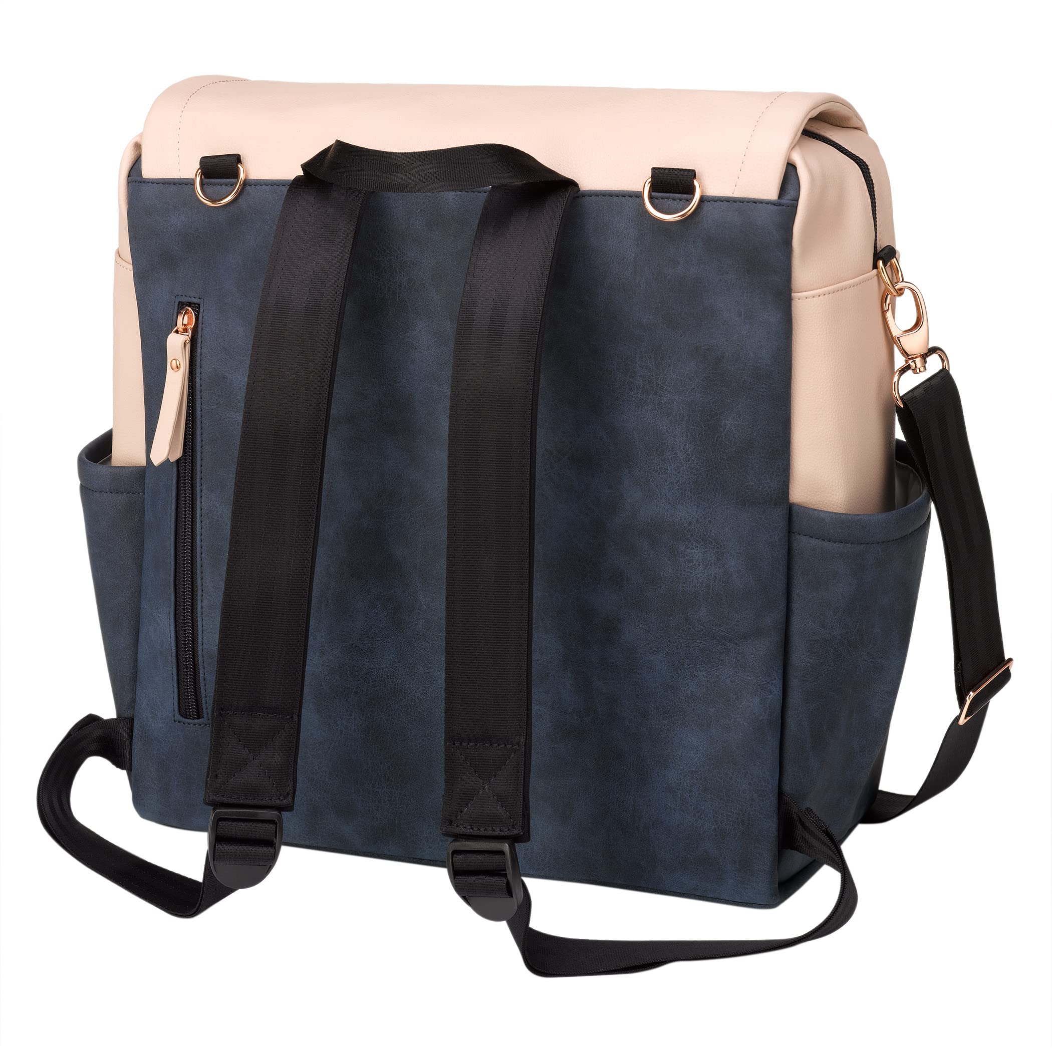 Petunia Pickle Bottom Boxy Backpack - Stylish & Spacious Diaper Bag for On-The-Go Moms | Waterproof Baby Carrier Backpack with Multiple Pockets | Perfect for Travel, Shopping & Daily Outings (Indigo Blush)