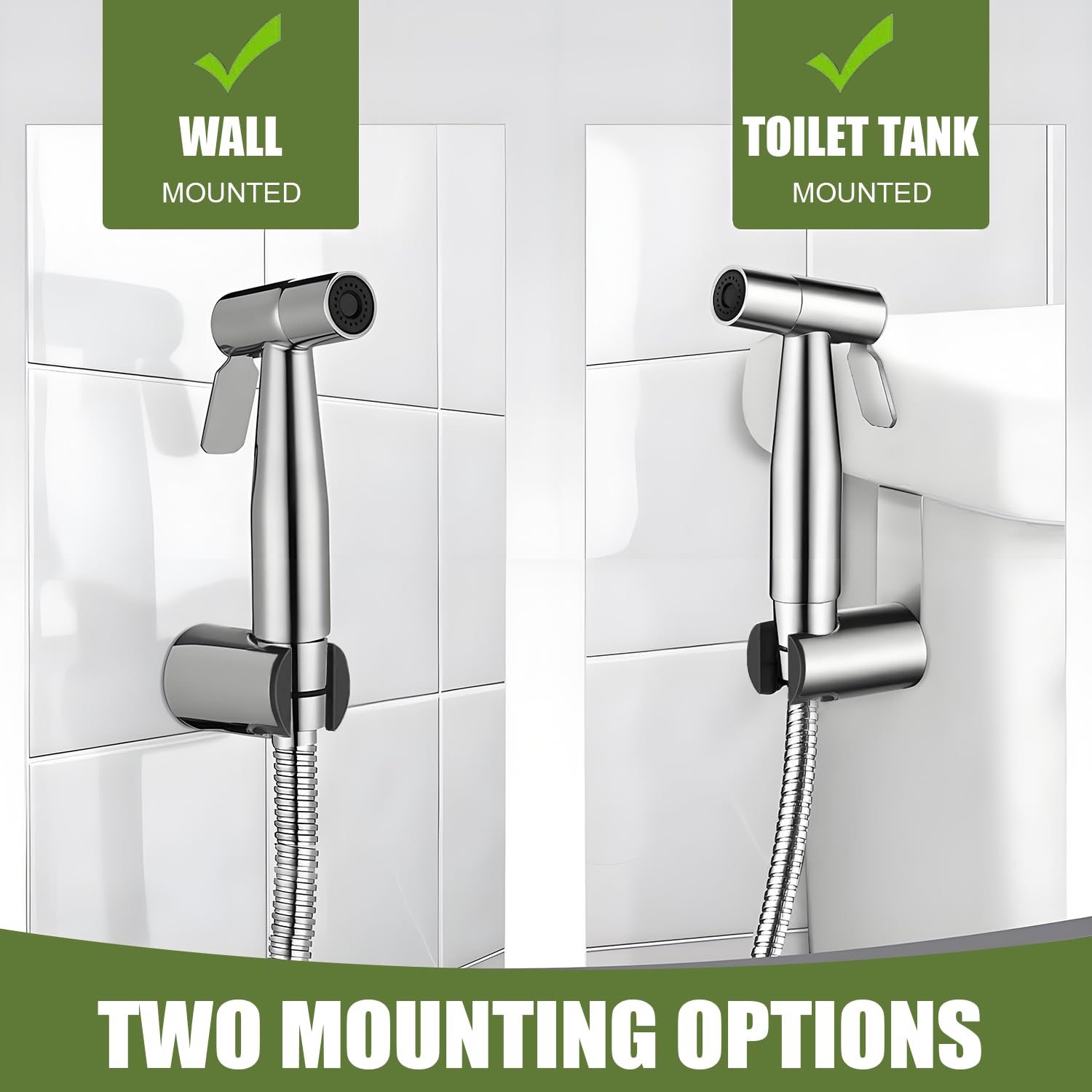 Stainless Steel Handheld Bidet Sprayer for Toilet - Adjustable Water Pressure Control, Bathroom Hygiene Sprayer & Baby Cloth Diaper Cleaner | Perfect for Family Use, Postpartum Care & Travel Toilet Essentials