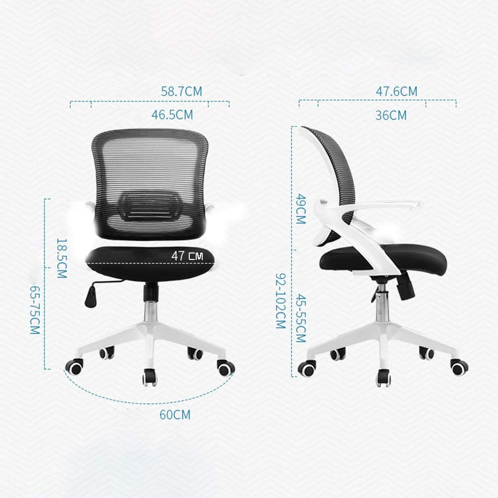 Ergonomic Office Chair with Adjustable Armrests & Rocking Function - Modern Executive Computer Desk Chair for Home & Office (Black) - Perfect for Long Work Hours & Gaming Sessions