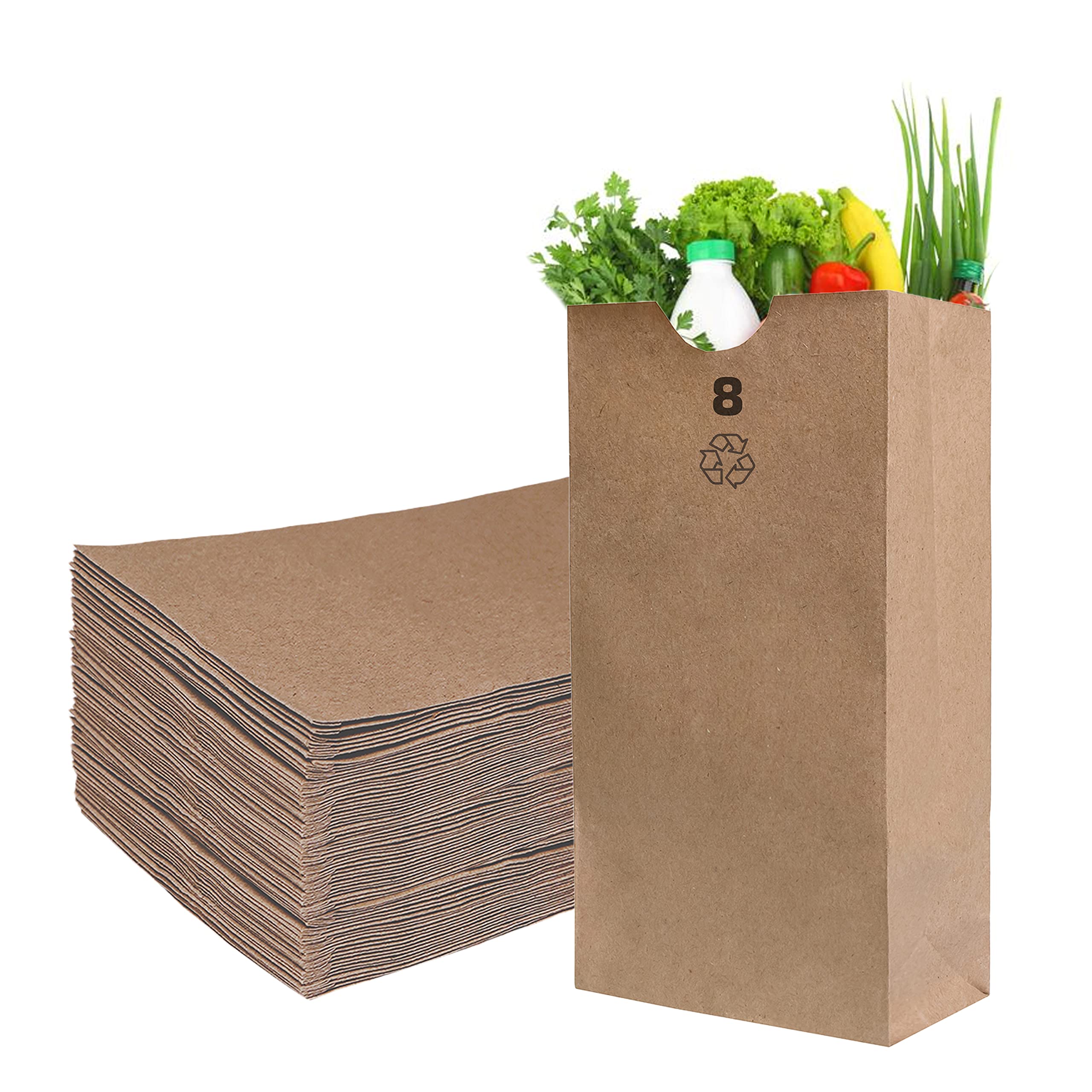 Eco-Friendly Brown Kraft Paper Bags - 8 lb Capacity Small Lunch Bags (6 1/8 x 4 1/8 x 12 7/16 in) - Perfect for Snacks, Groceries, Gifts & Party Favors - 2000 Pack by EcoQuality | Ideal for School Lunches, Retail Packaging & Eco-Conscious Events