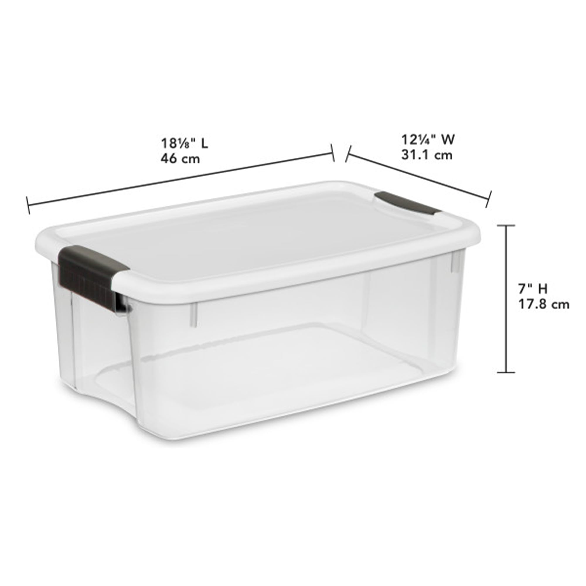 Sterilite 4-Pack 116 Quart & 6-Pack 18 Quart Heavy Duty Clear Stackable Storage Bins with Latch Lids - Plastic Organizing Containers for Closet, Garage, and Home Organization