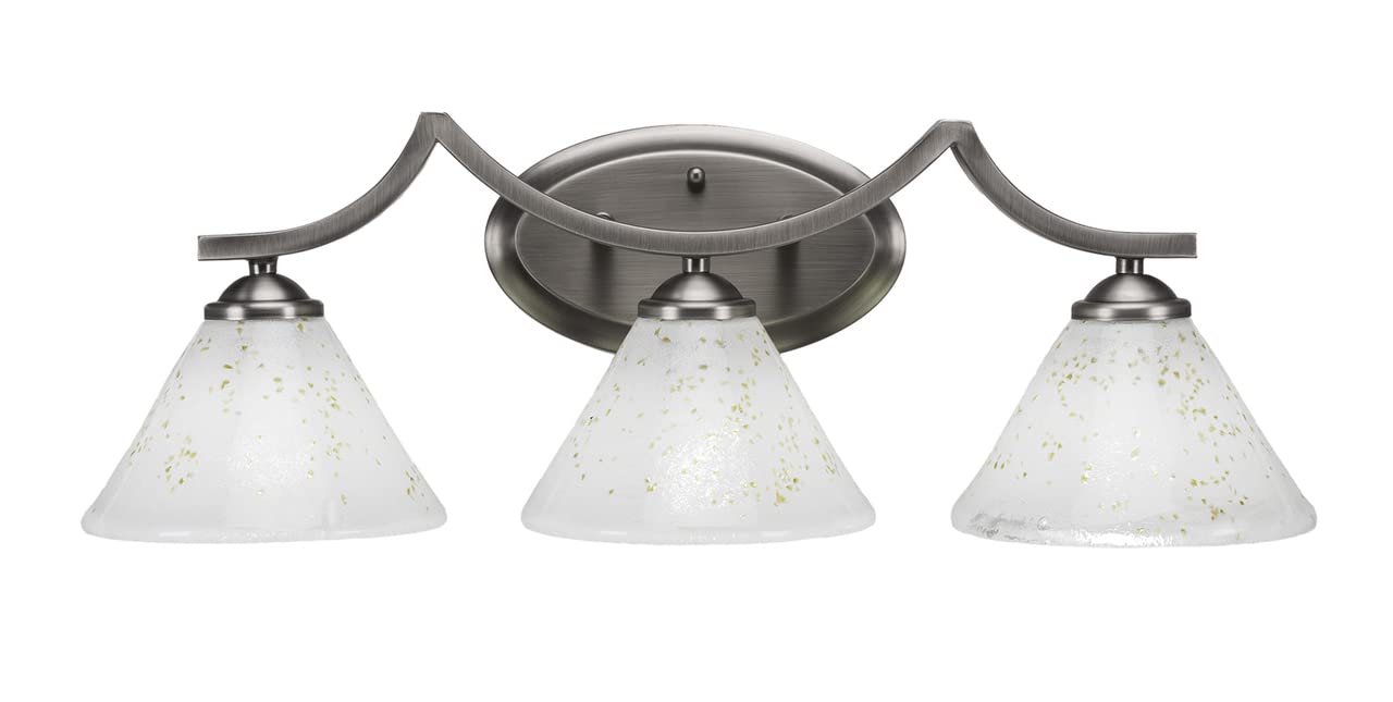 Toltec Lighting 553-GP-7145 Zilo 3-Light Bathroom Vanity Bar with 7