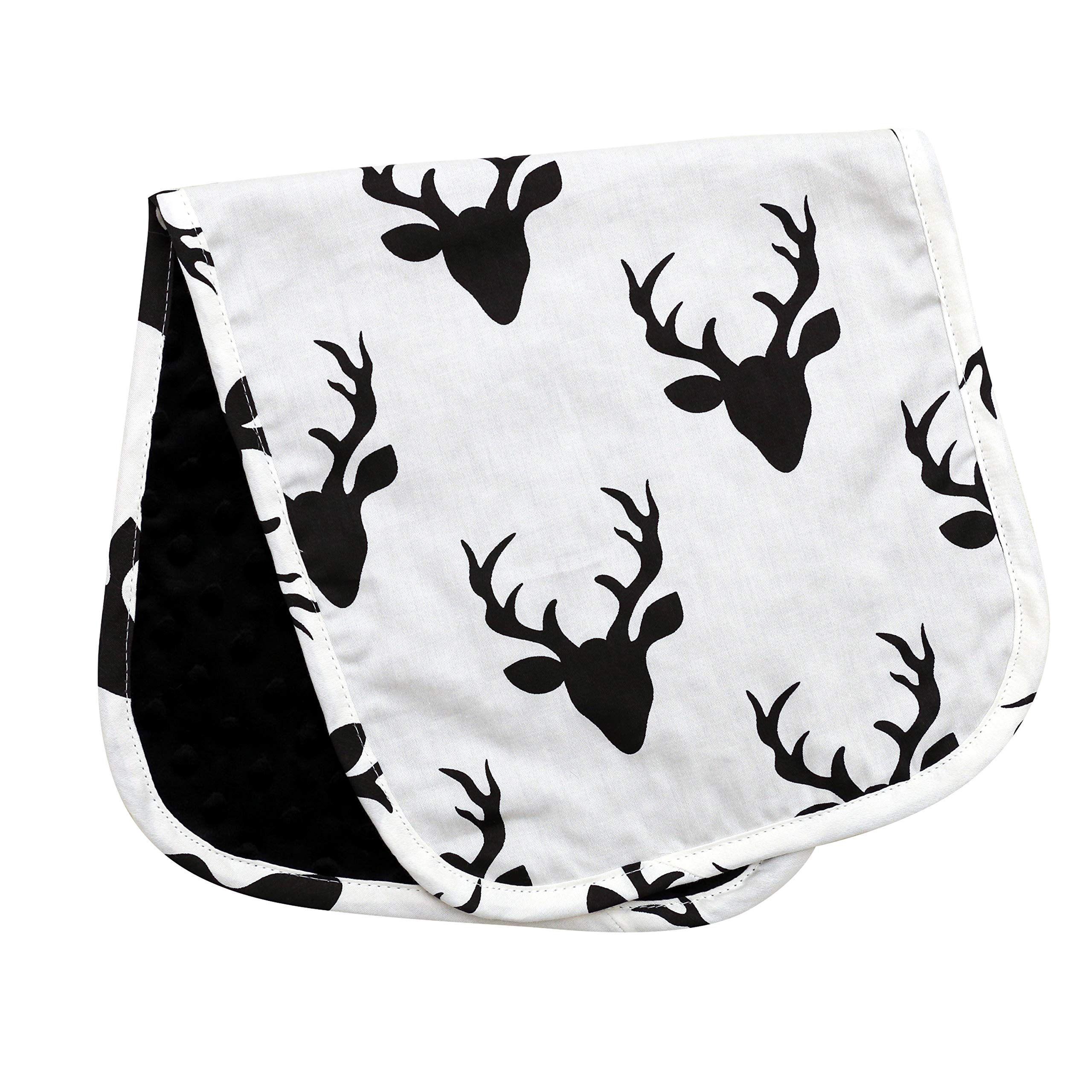 Soft Cotton Minky Baby Burp Cloths for Boys & Girls - Absorbent Woodland Nursery Decor (Buffalo Plaid Woodland Collection) - Perfect for Feeding, Burping & Spit-Up Protection
