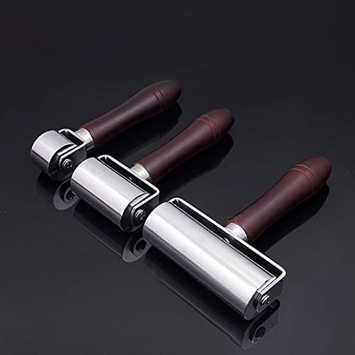 3PCS Leather Edge Creaser Roller Set - 26mm, 60mm, 100mm Leather Press Edge Smoother Tools for Leathercraft, DIY Leather Projects & Shoe Repair (Perfect for Leather Glue Lamination & Edge Finishing)
