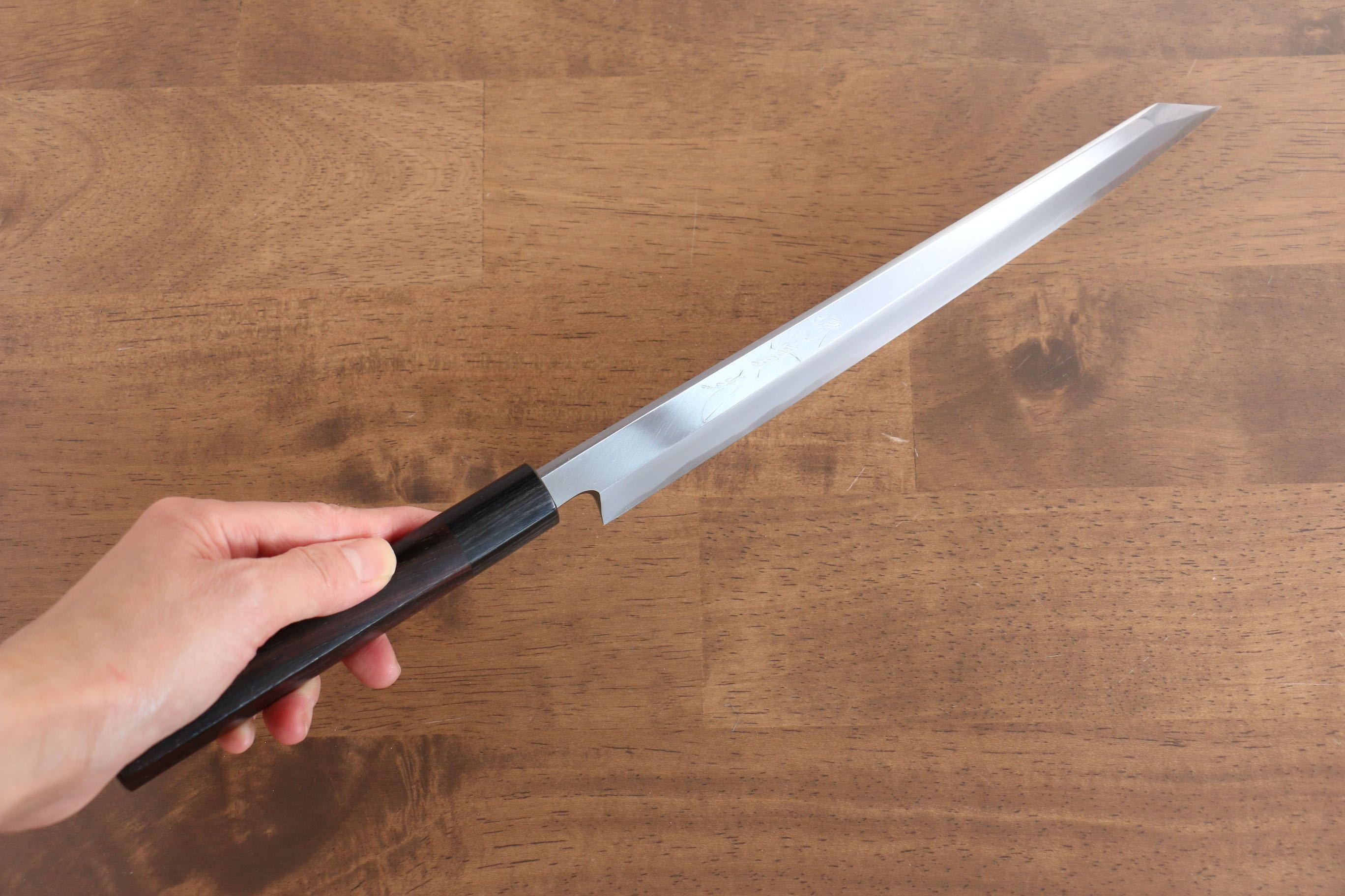 Premium Jikko White Steel No.2 Kiritsuke Yanagiba 240mm - Japanese Chef Knife with Ebony Handle for Sushi, Sashimi & Precision Cutting - Perfect for Professional Chefs & Home Cooks