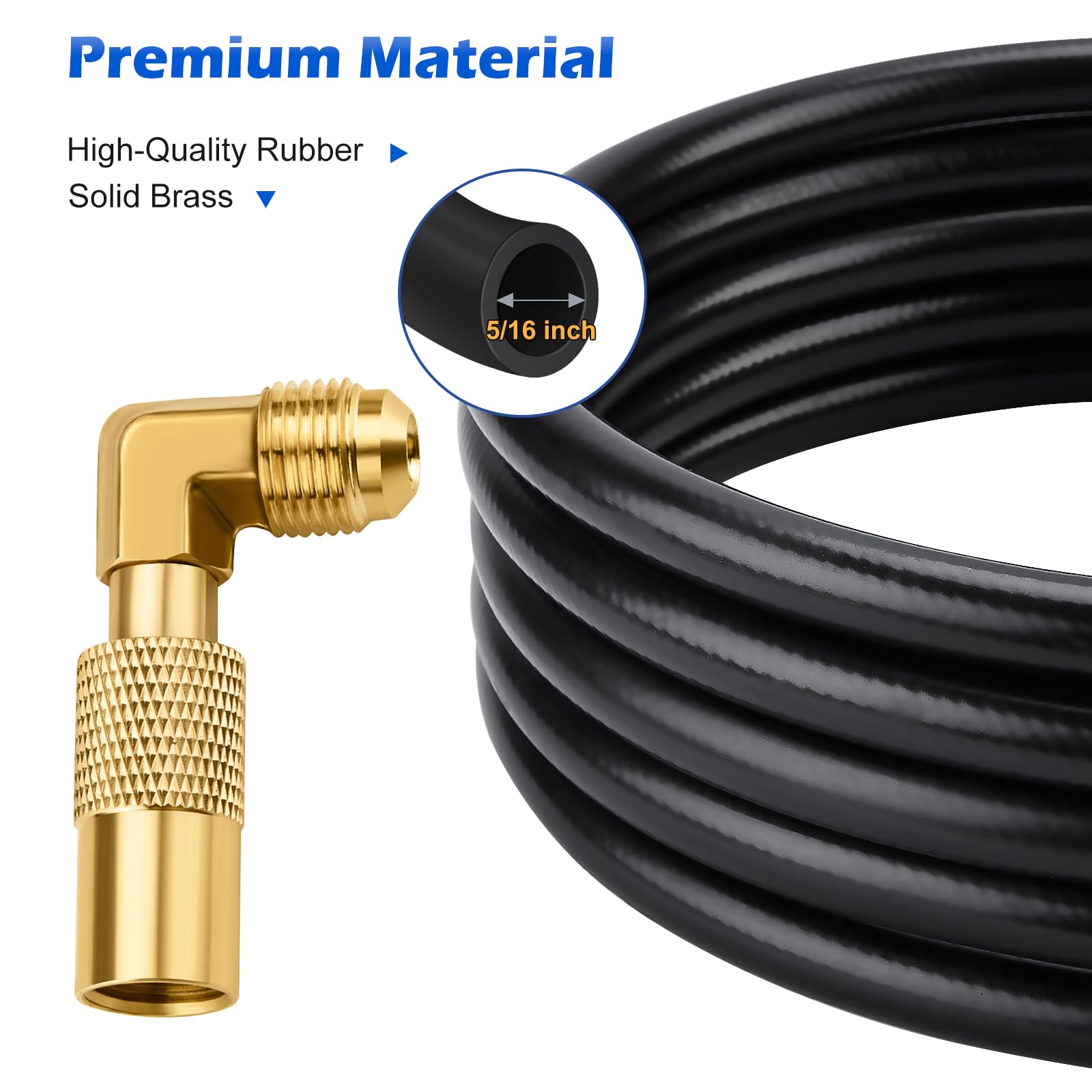 WADEO Propane Elbow Adapter with 7FT Extension Hose - Compatible with Blackstone 17
