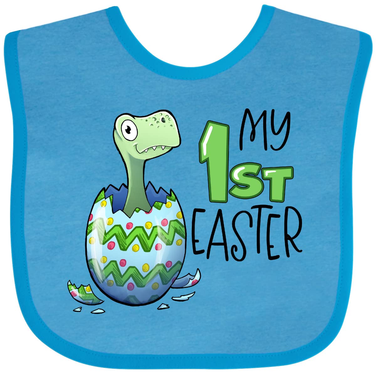My 1st Easter Dinosaur Hatching Egg Baby Bib - Adorable Dino Design for Easter Outfits & Photo Shoots - Perfect Easter Gift for Infants & Toddlers