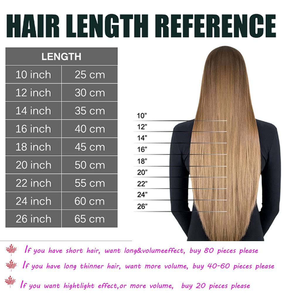 22'' 60g 20pcs Natural Invisible Tape-in Human Hair Extensions - Remy Brazilian Silky Straight Seamless Glue Hair Wefts for Women | Perfect for Daily Styling, Parties & Special Occasions