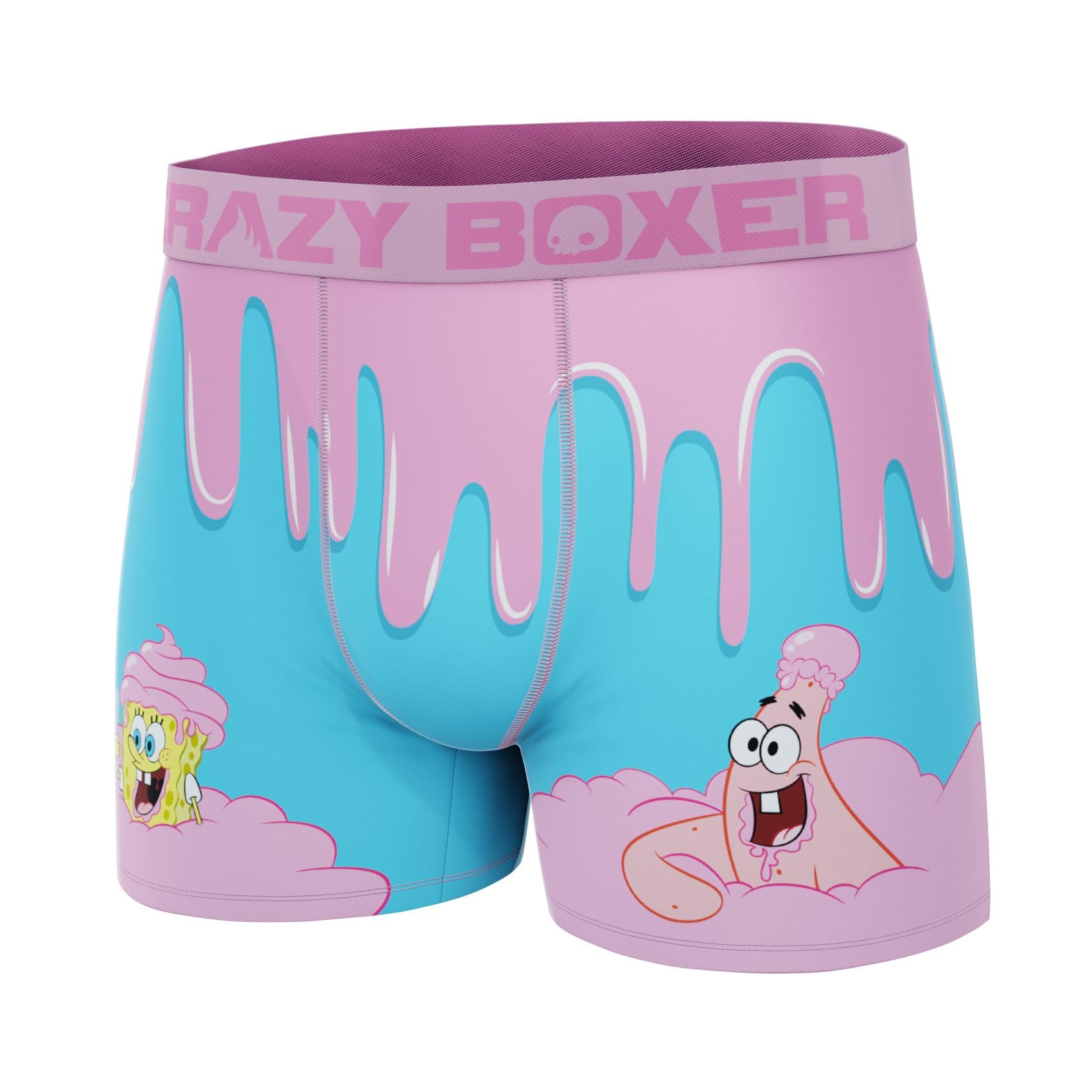 CrazyBoxer Men's SpongeBob SquarePants Boxer Briefs - Soft Anti-Irritation Underwear with Breathable Fabric for All-Day Comfort | Perfect for Sleep, Lounge & Everyday Wear