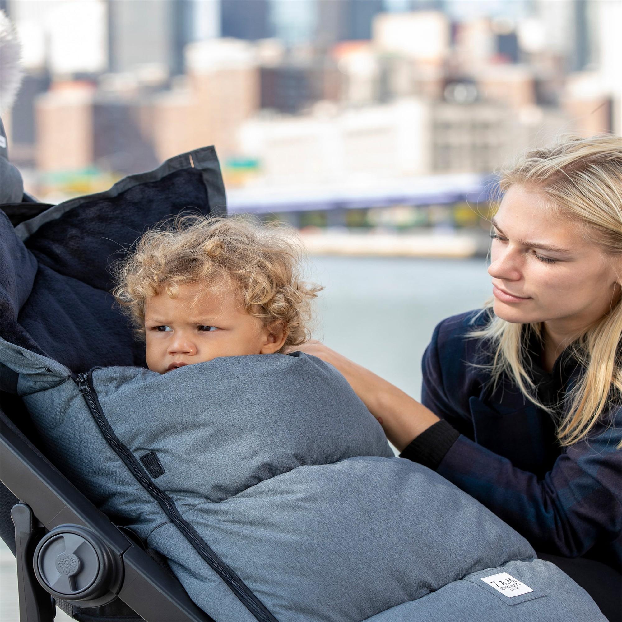 7AM Enfant PlushPOD Tundra - Premium Baby Travel Blanket & Stroller Liner for Cozy Naps On-The-Go - Perfect for Car Seats, Strollers, and Airplane Travel