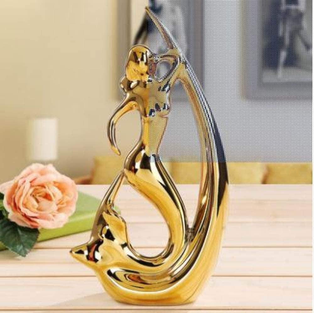 Original Abstract Art Ceramic Figurine - Handmade Home Decor Statue for Feng Shui & Modern Interior Design | Perfect for Living Room, Office & Gift Giving