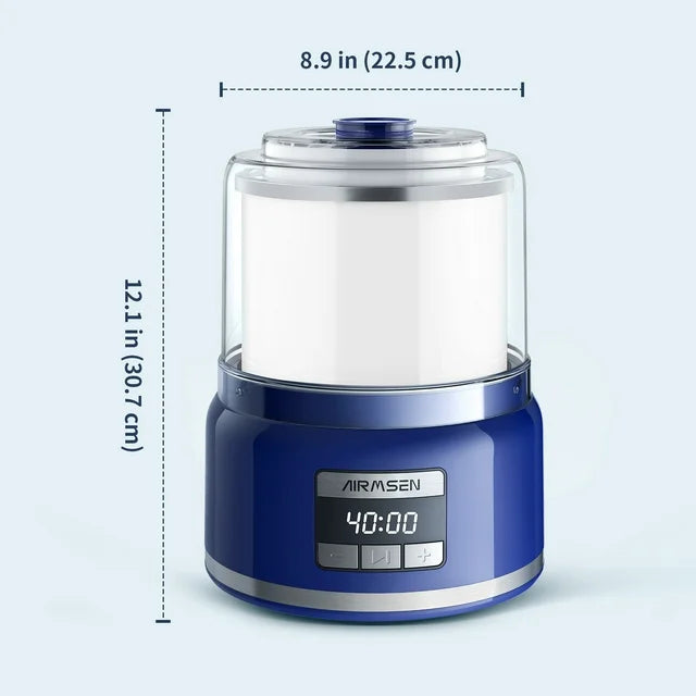2.1 Qt Automatic Ice Cream Maker with LED Display & Timer - Perfect for Homemade Gelato, Sorbet, and Frozen Yogurt at Home