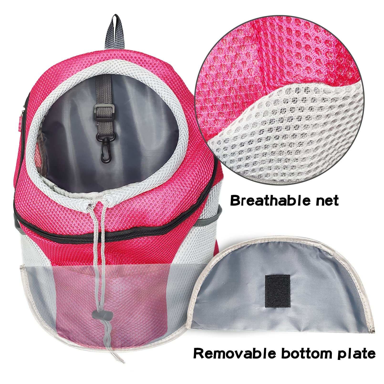 Fhiny Dog Carrier Backpack - Comfortable Pet Puppy Front Carrier with Breathable Head Out Design & Padded Shoulder Straps for Walking, Biking, Hiking, Camping - Perfect for Outdoor Adventures and Daily Commutes