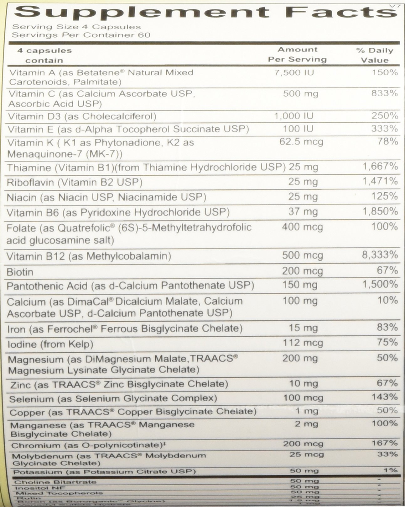 Ortho Molecular Products Alpha Base Multivitamin Capsules with Iron - 240 Count for Daily Energy & Immune Support - Perfect for Active Lifestyles & Nutritional Supplementation