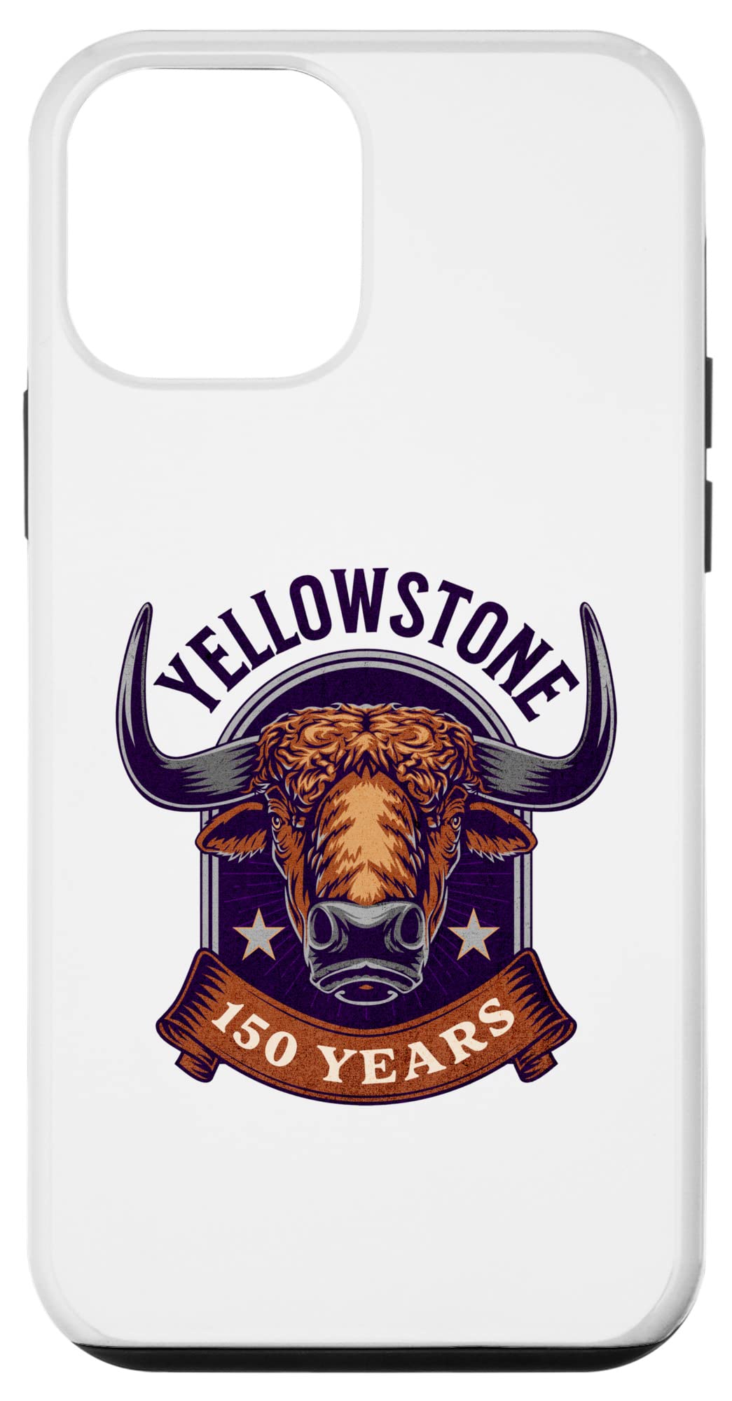 iPhone 12 Mini Yellowstone National Park 150th Anniversary Bison Buffalo Case - Durable Protective Cover for Outdoor Adventures & Travel Enthusiasts