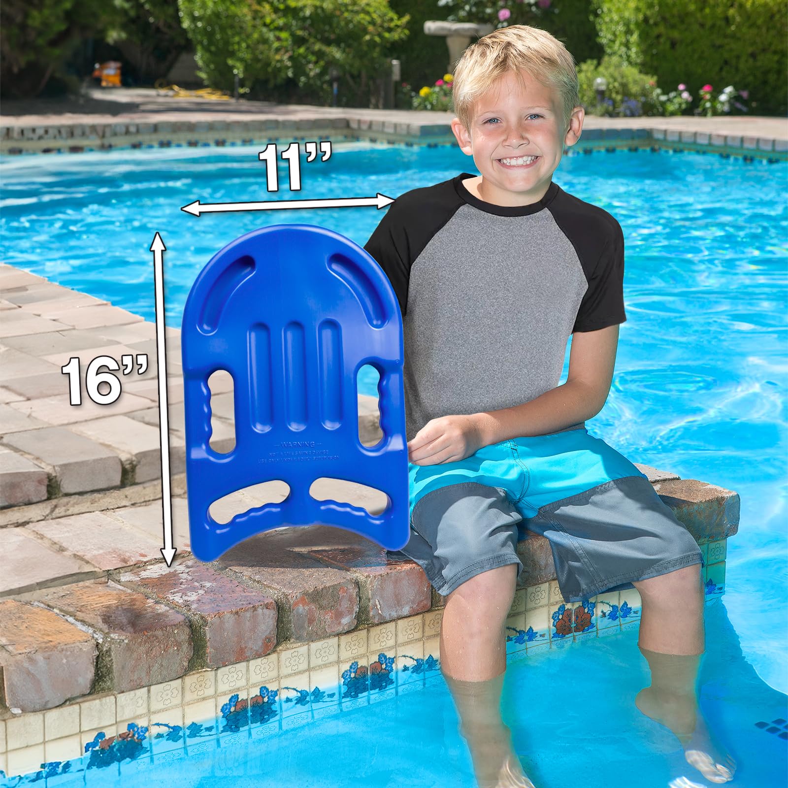 Poolmaster Advanced Kickboard Swim Trainer - Professional Swim Aid for Kids & Adults - Perfect for Swimming Lessons, Training & Water Exercise