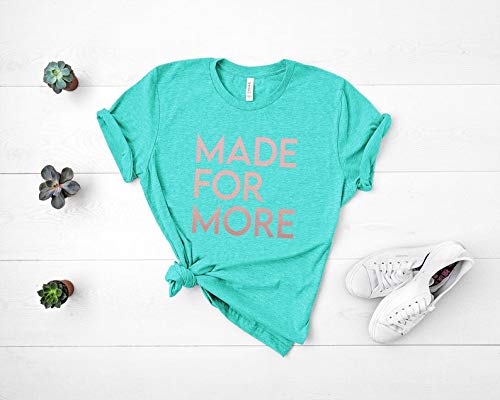 Made For More Shirt - Inspirational & Motivational Women's T-Shirt for Personal Growth | Unisex Fit RISE Shirt by Rachel Hollis | Perfect for Workouts, Yoga & Daily Empowerment