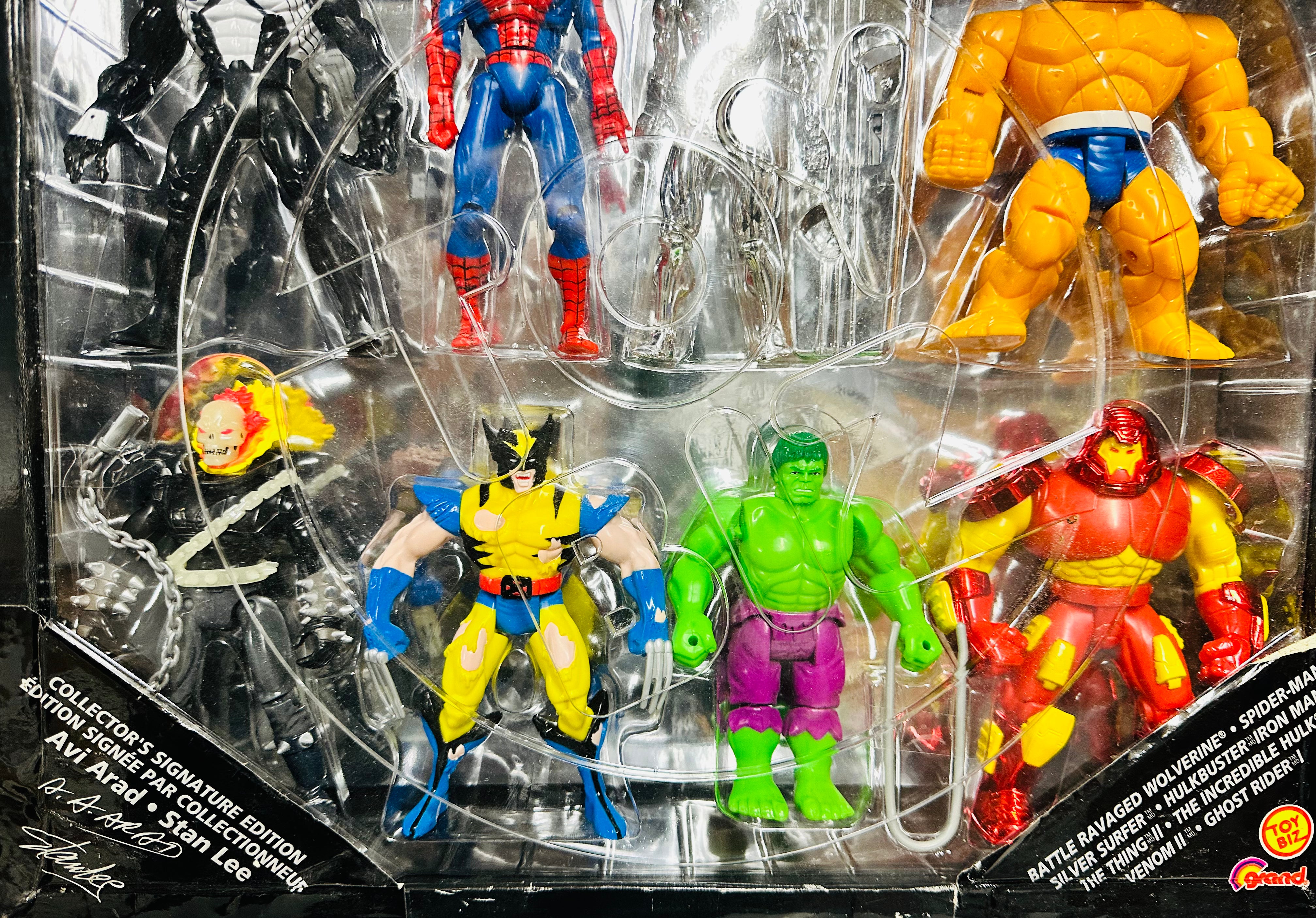 Marvel Superheroes Rare 8 Vintage Action Figures Sealed Box Set 1995 - Collectible Comic Book Character Toys for Display & Gift Giving
