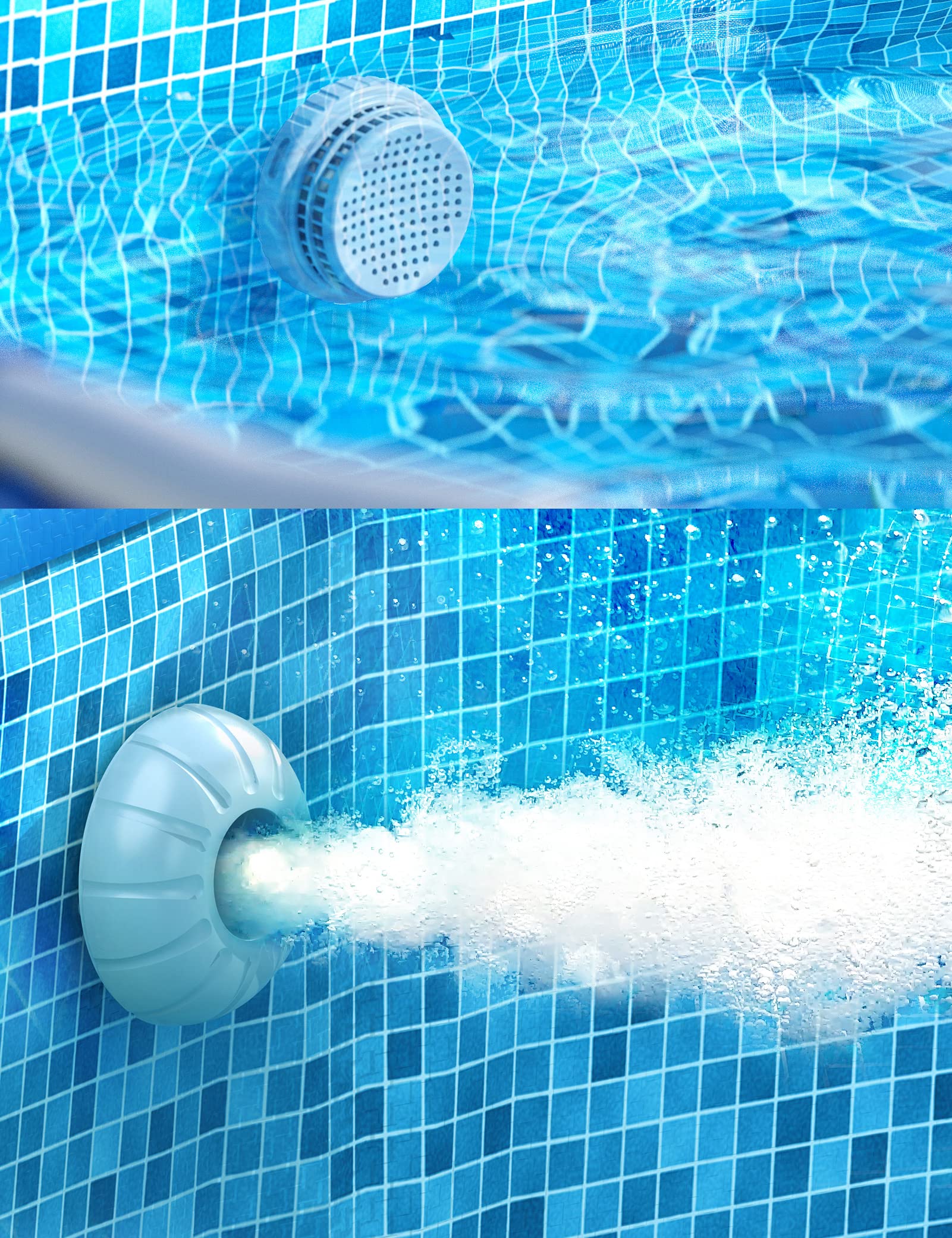 Premium Pool Filter Part Kit Set - Plunger Valve, Split Hose Plunger Valve, 1 ¼ Inch Pool Outlet Strainer & Large Inlet Nozzle Set for Swimming Pool Maintenance and Repair - Perfect for Inground & Above Ground Pools