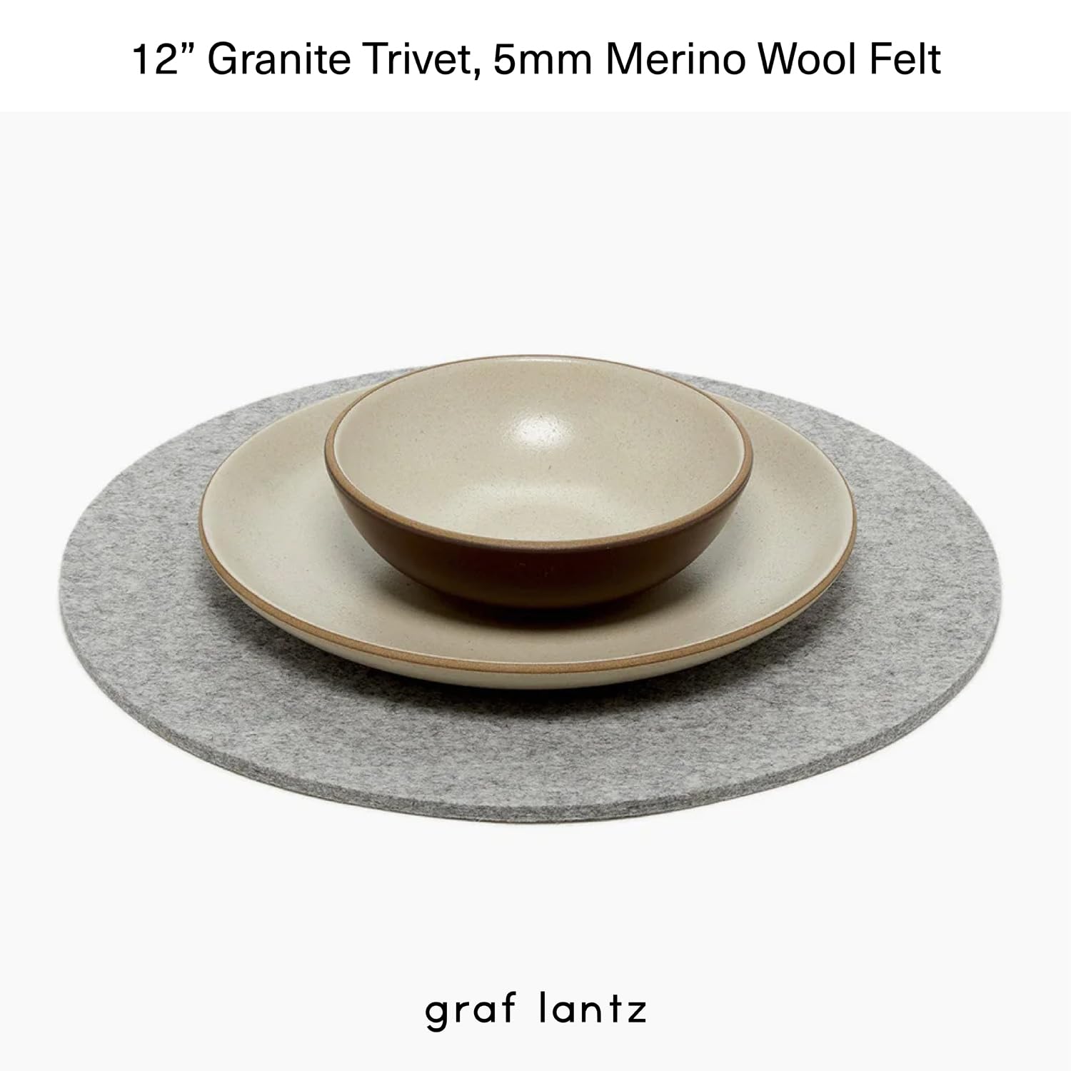 Premium Heat-Resistant 100% Merino Wool Trivet for Hot Pots & Pans - 12
